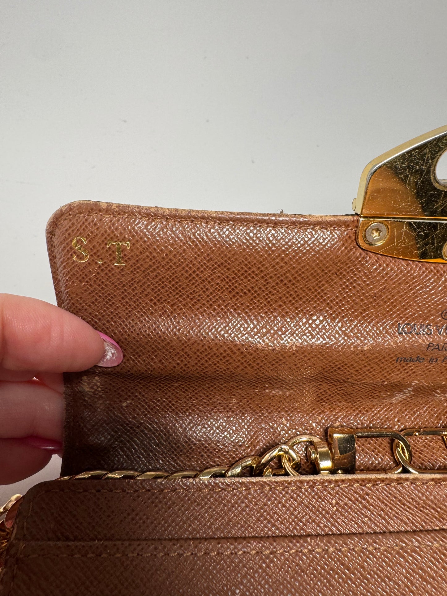 Louis Vuitton Limited Edition Etiole Sarah Wallet on Chain Monogram, Made in France 24th week of 2011