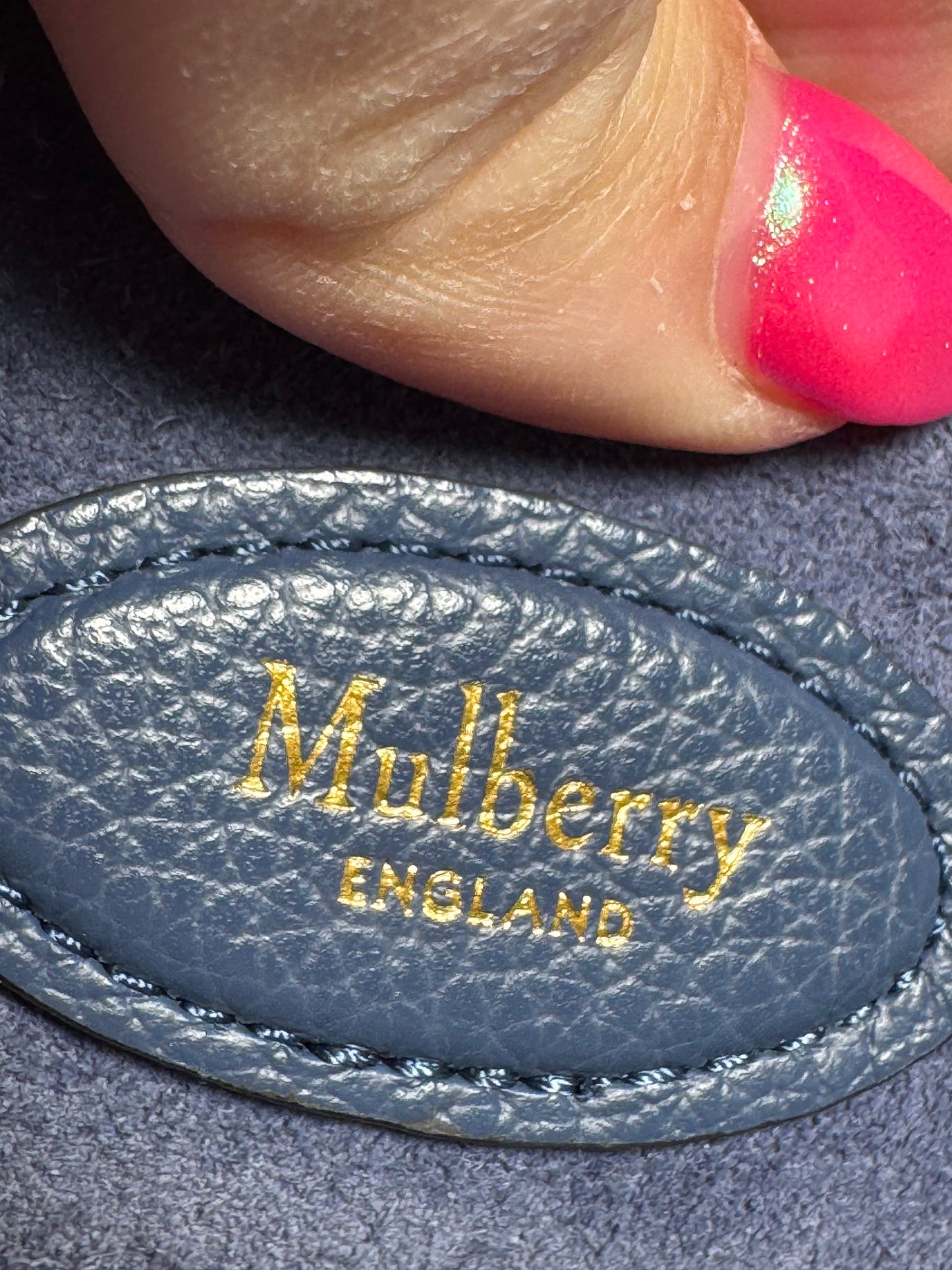 Mulberry East West Bayswater Shoulder Bag in Denim Indigo Suede & Leather – 2024 Release