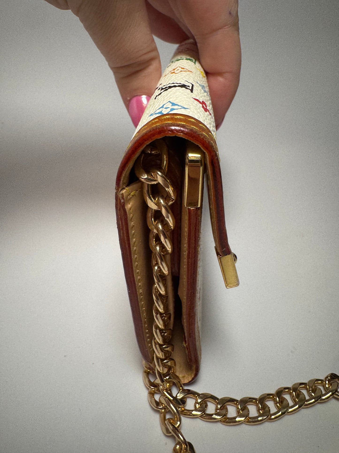Louis Vuitton Multicolor Porte Tressor International Wallet on chain- April 2005 in France