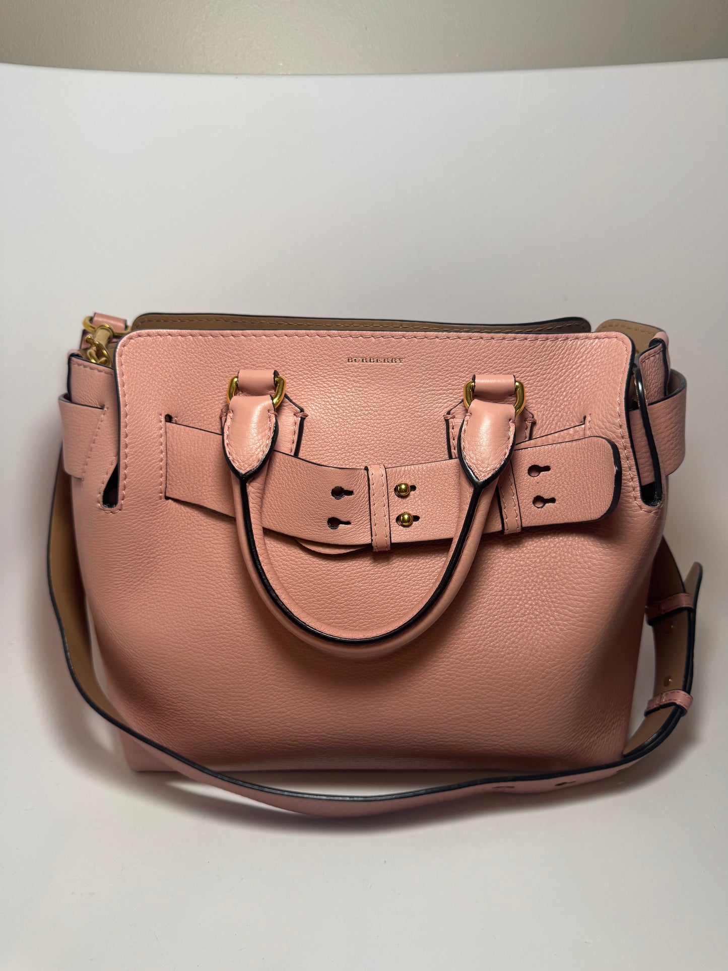 Pink Burberry Belt Bag Leather Satchel/Shoulder Bag