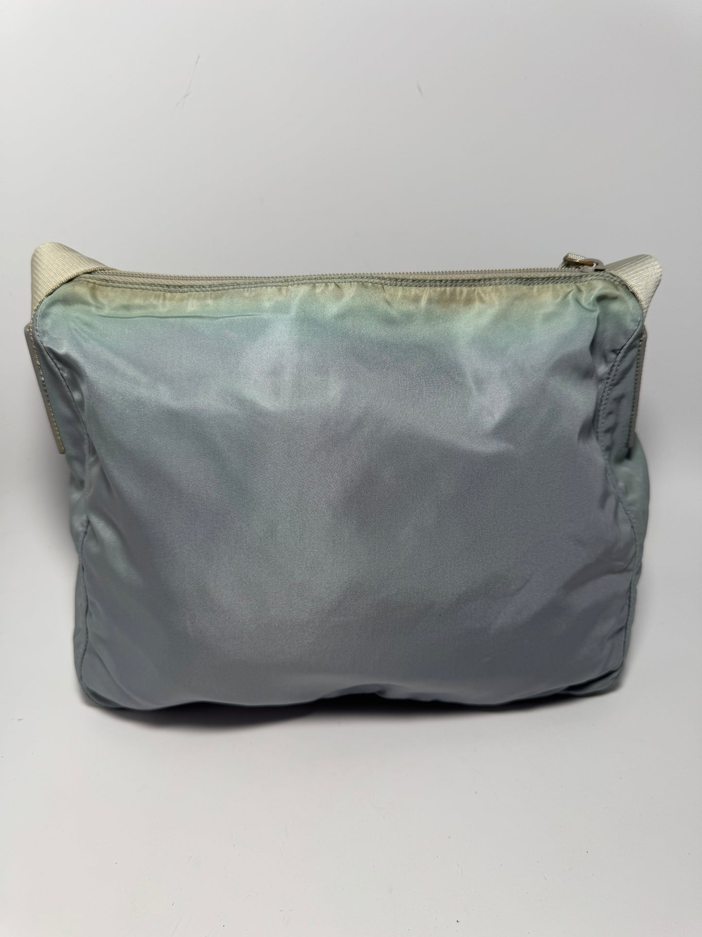 Prada Sport Ice Baby Blue Argento Nylon Shoulder Bag / Crossbody