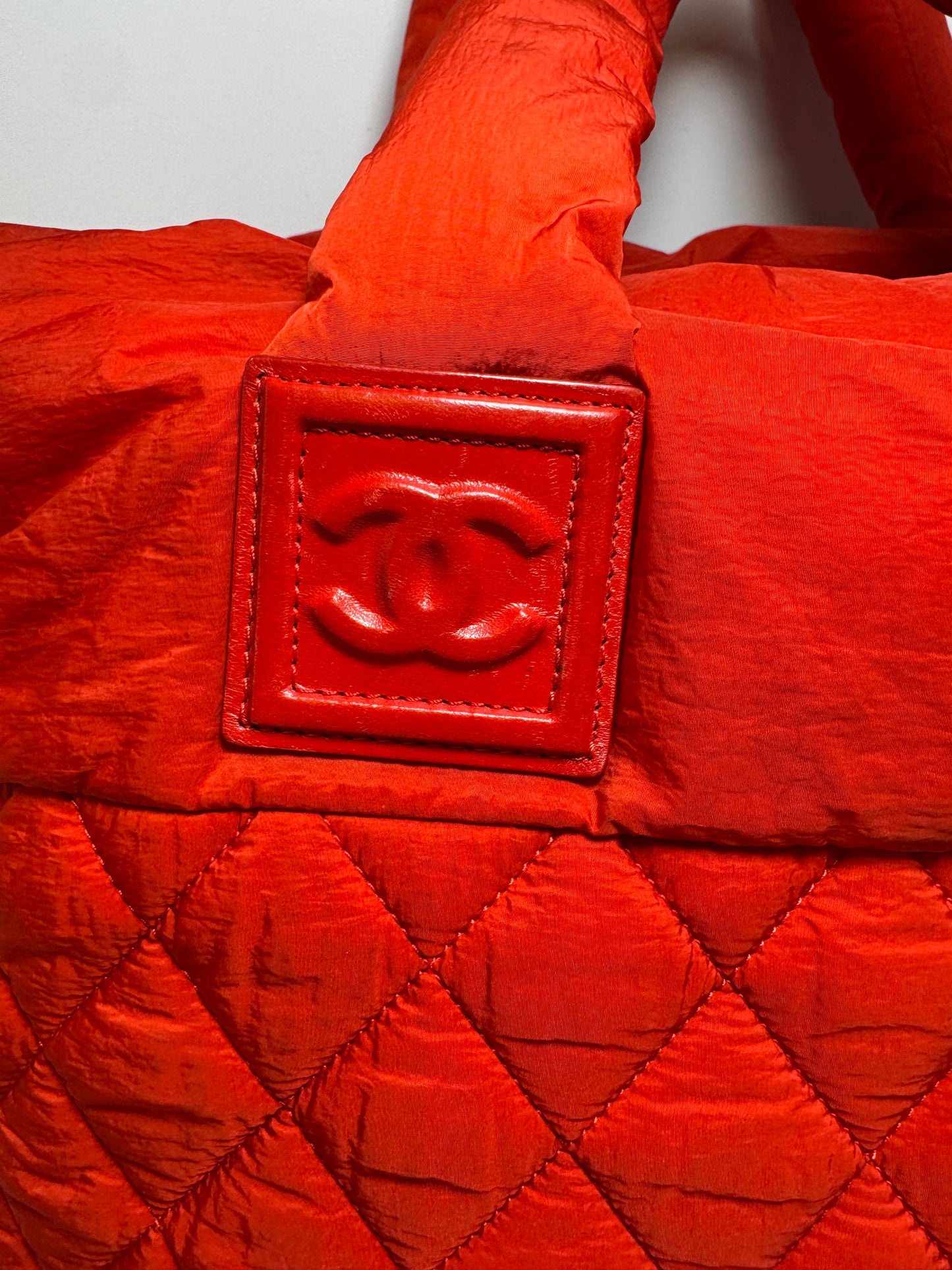 Chanel Coco Cocoon Tote Bag Red Nylon Tote