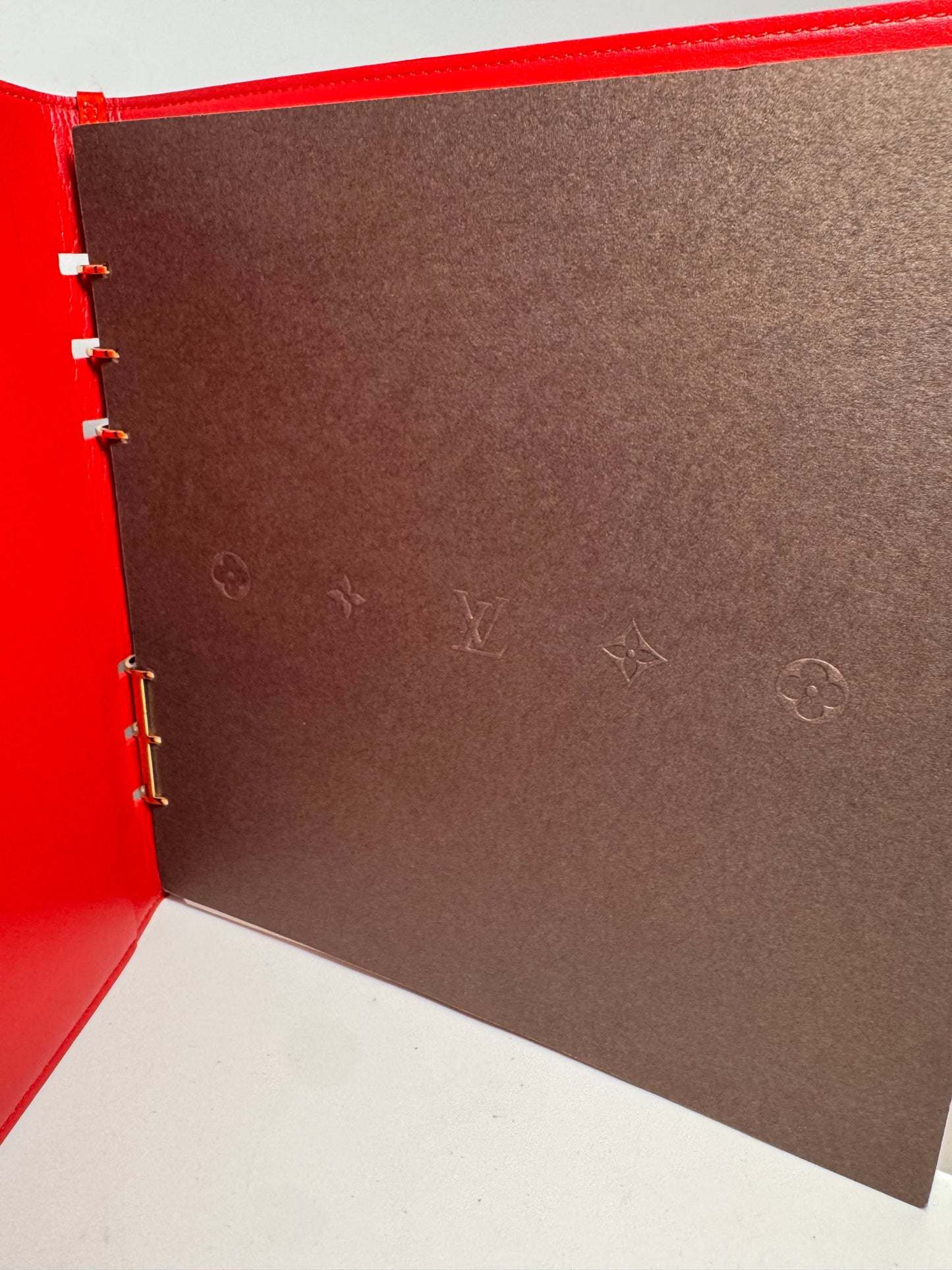 Louis Vuitton Red Monogram Patent Leather Vernis Sketchbook/Notebook with monogram pages
