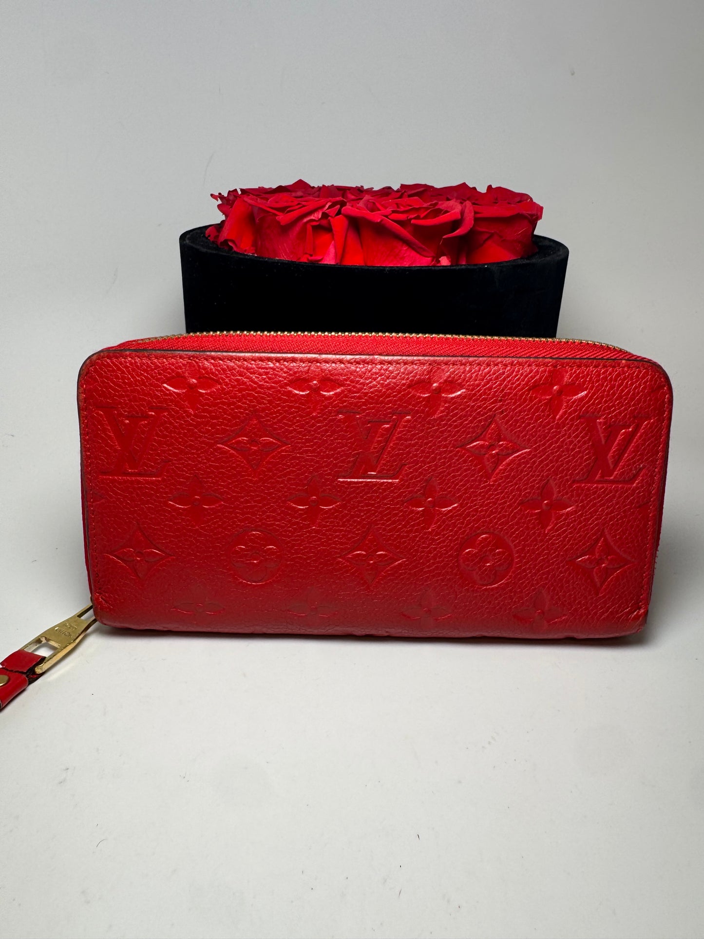 Louis Vuitton Empriente Zippy Wallet Cherry Red Leather