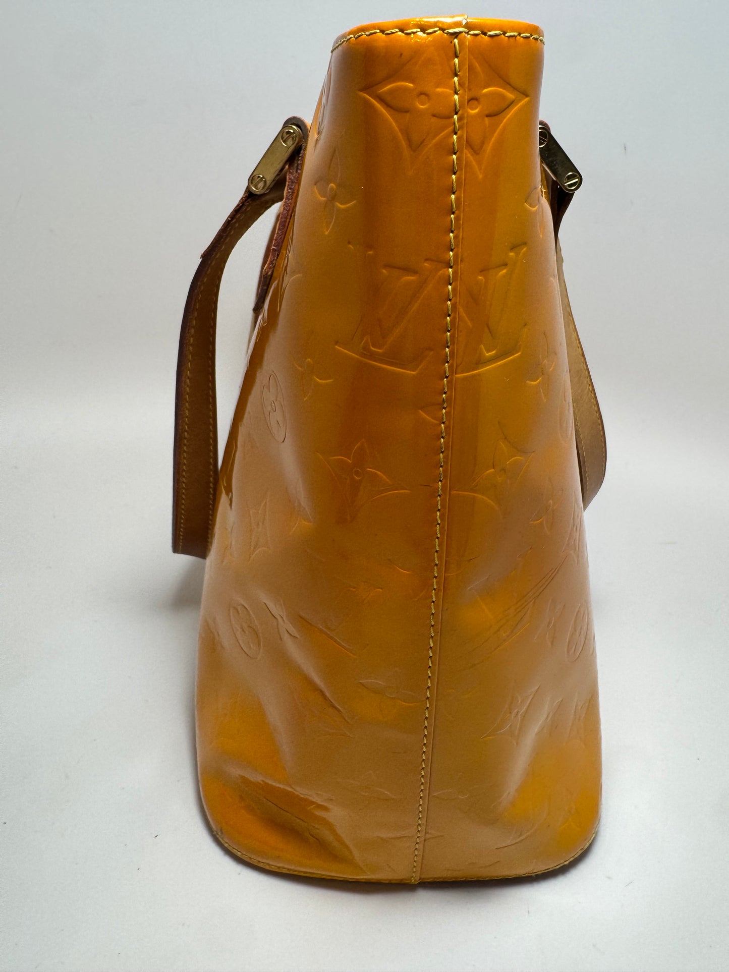 Louis Vuitton Sunset Orange Vernis Monogram Houston Tote