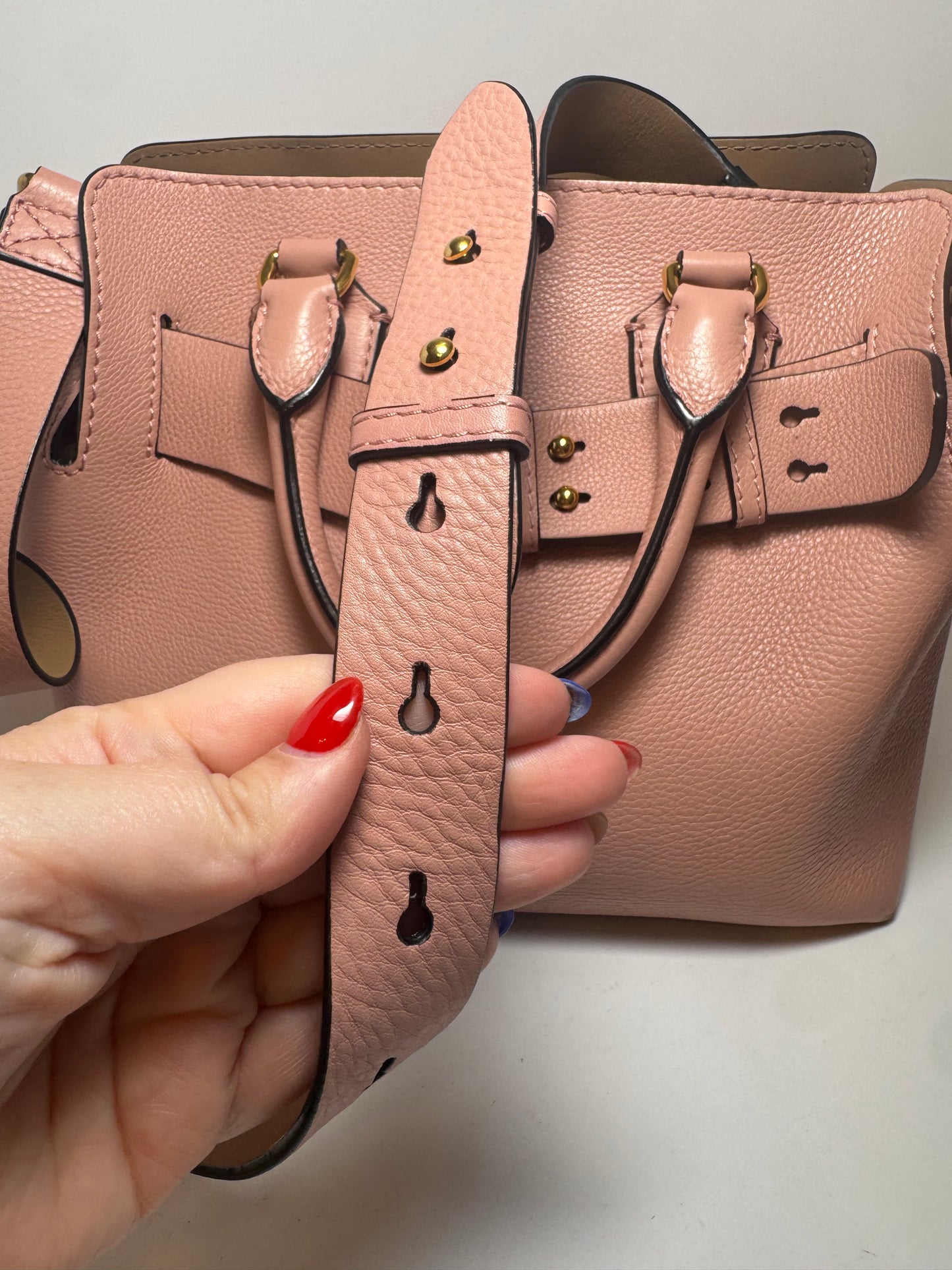 Pink Burberry Belt Bag Leather Satchel/Shoulder Bag