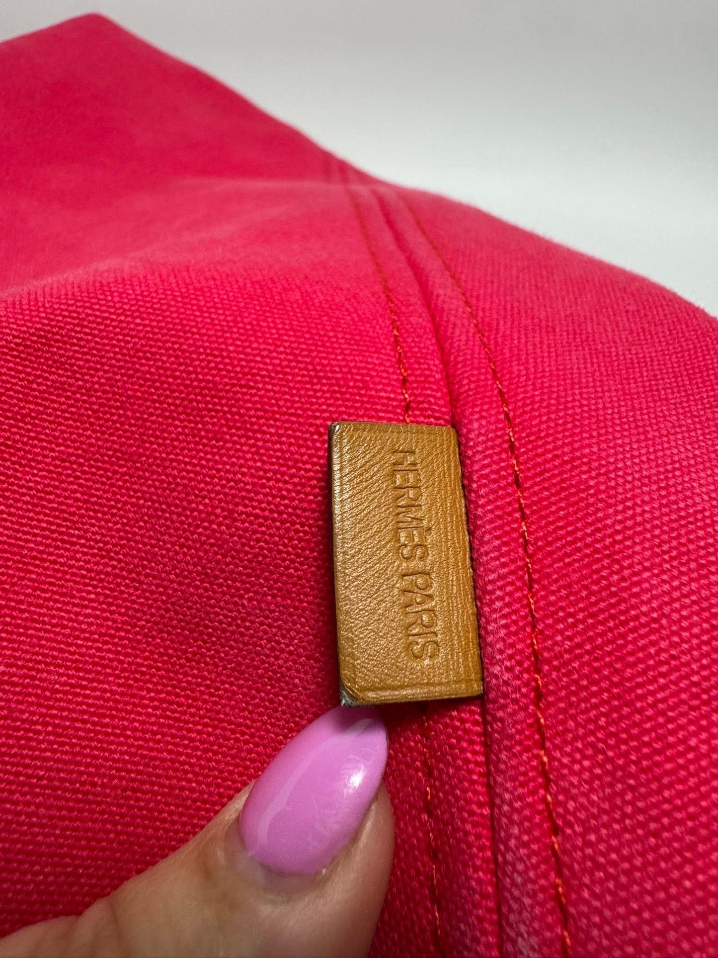Hermes Panier De Plage MM Hot Pink Tote/Hand Bag w/Pouch