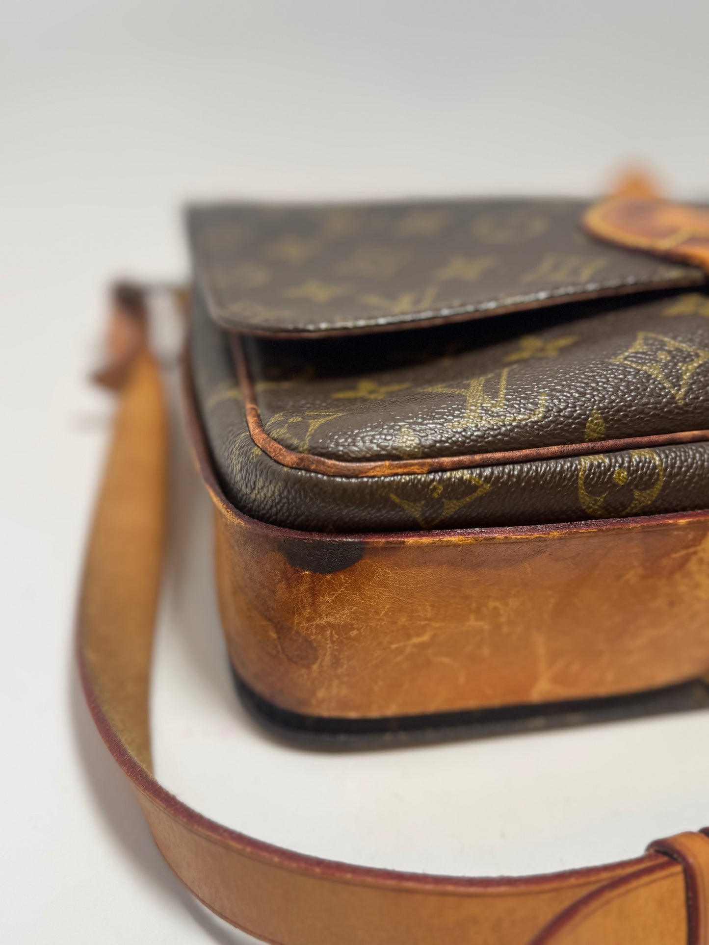 Louis Vuitton Cartouchière GM Monogram Crossbody (Vintage) Fair Condition