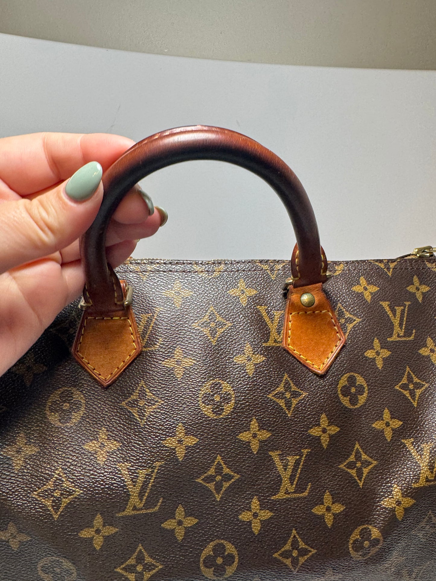 Louis Vuitton Speedy 35 Monogram Satchel Vintage Made in France