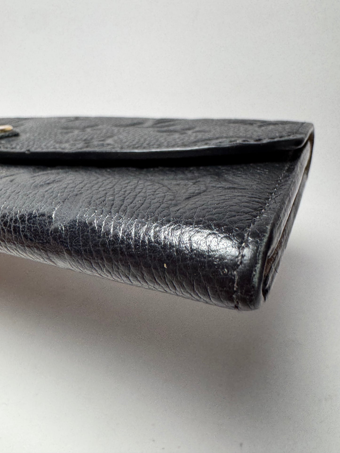 Louis Vuitton Emilie Empriente Wallet Black Leather