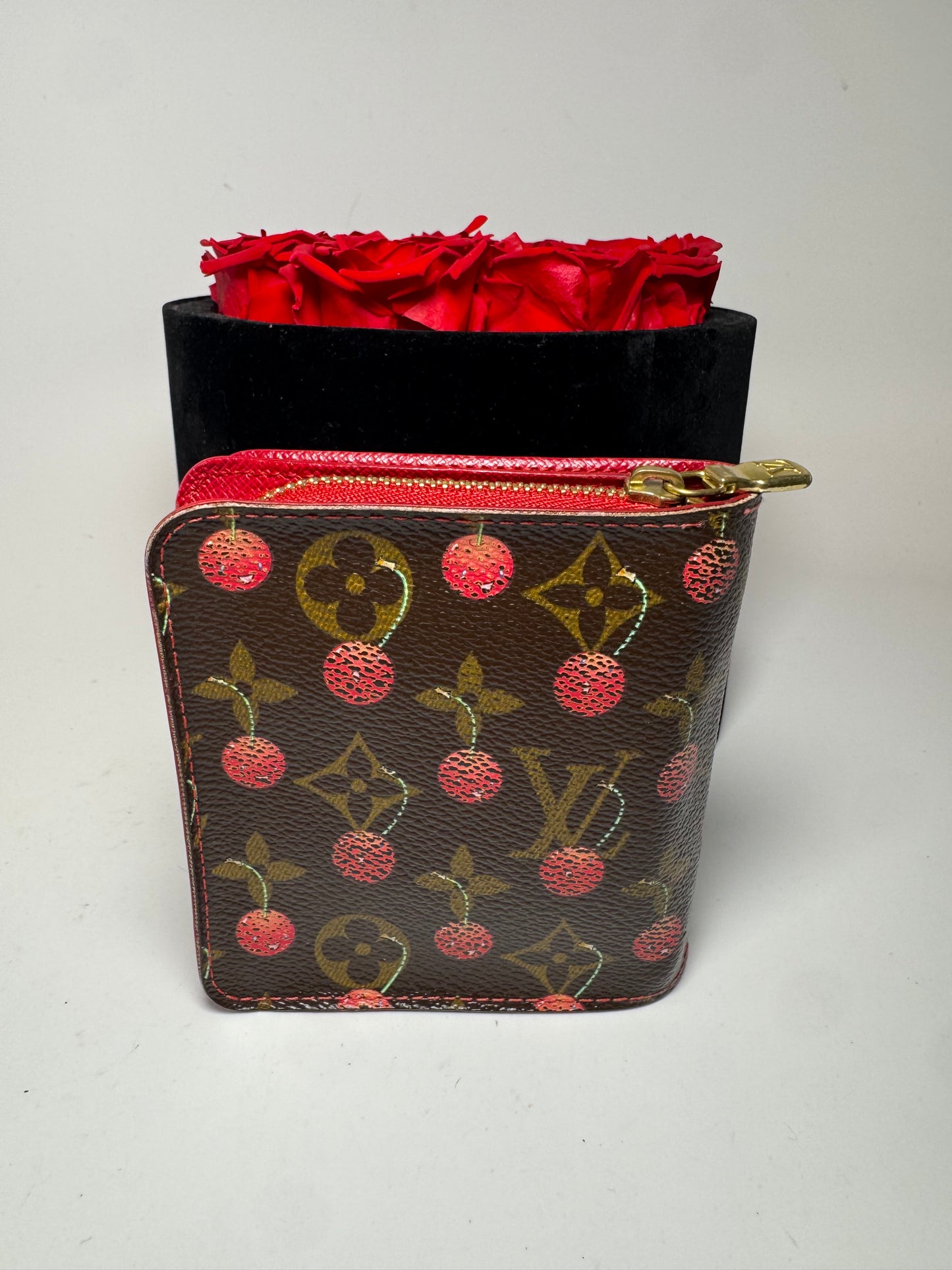Louis Vuitton Murakami Cherry Compact Zip Wallet Monogram