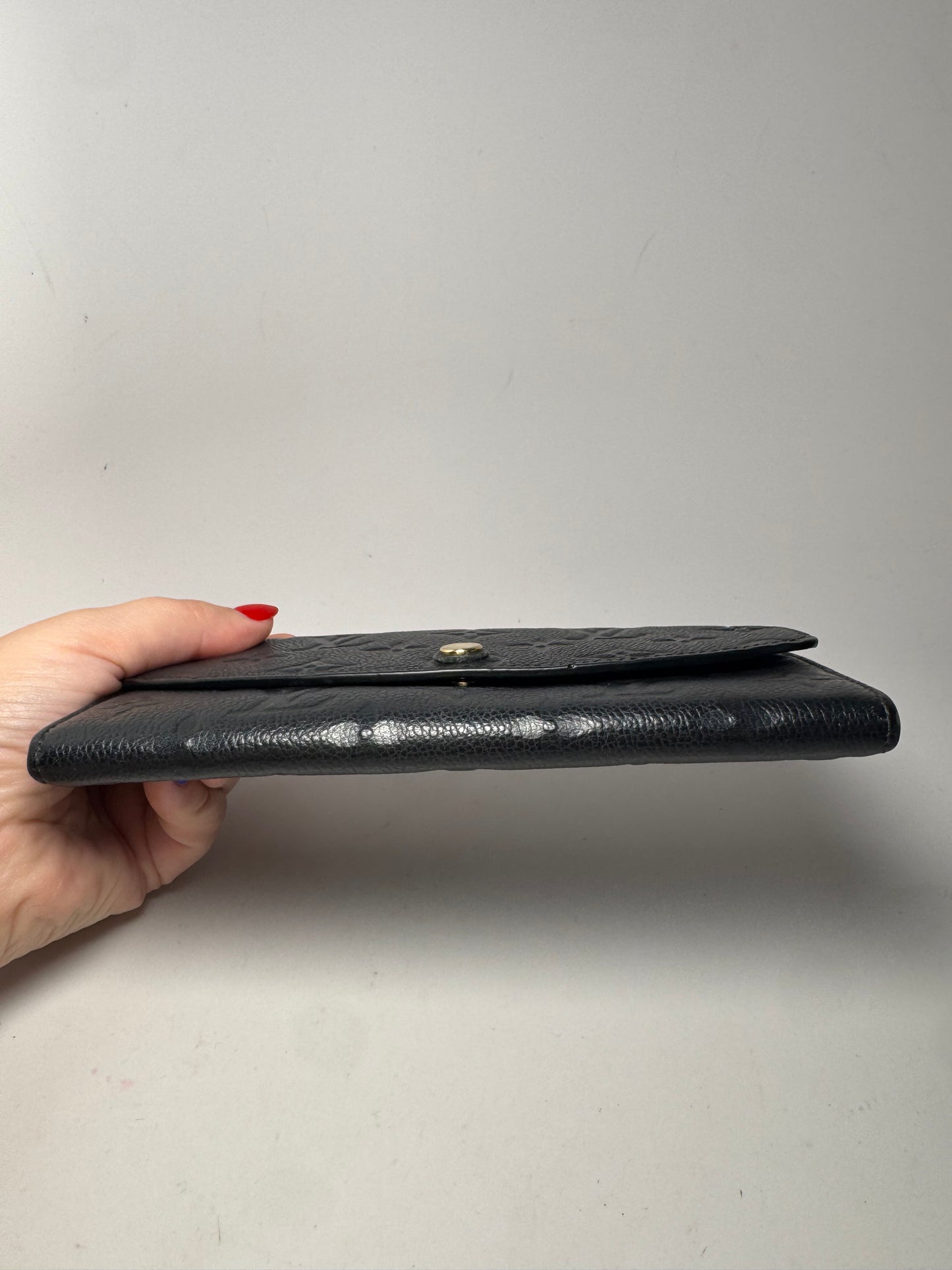 Louis Vuitton Emilie Empriente Wallet Black Leather