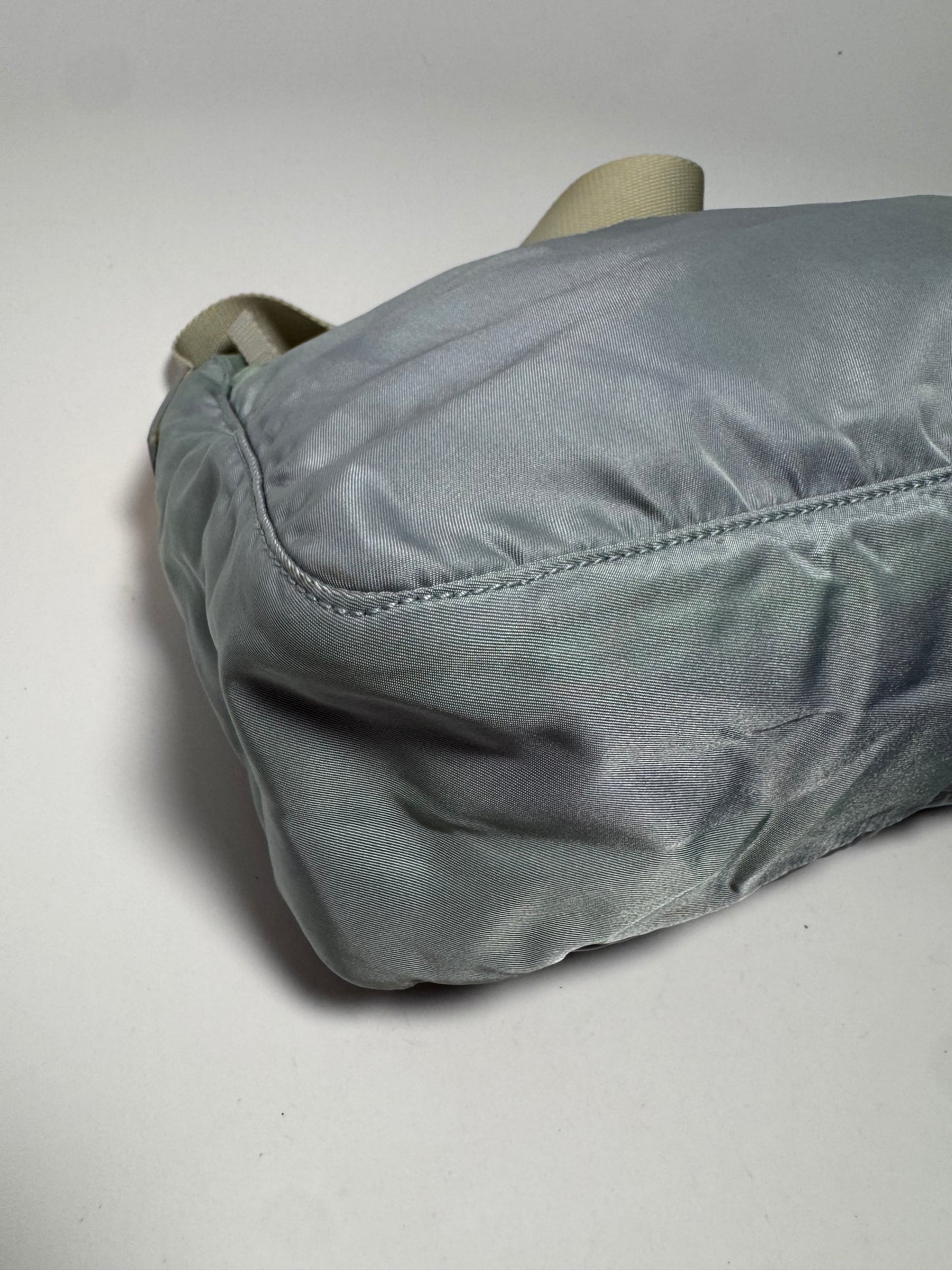 Prada Sport Ice Baby Blue Argento Nylon Shoulder Bag / Crossbody