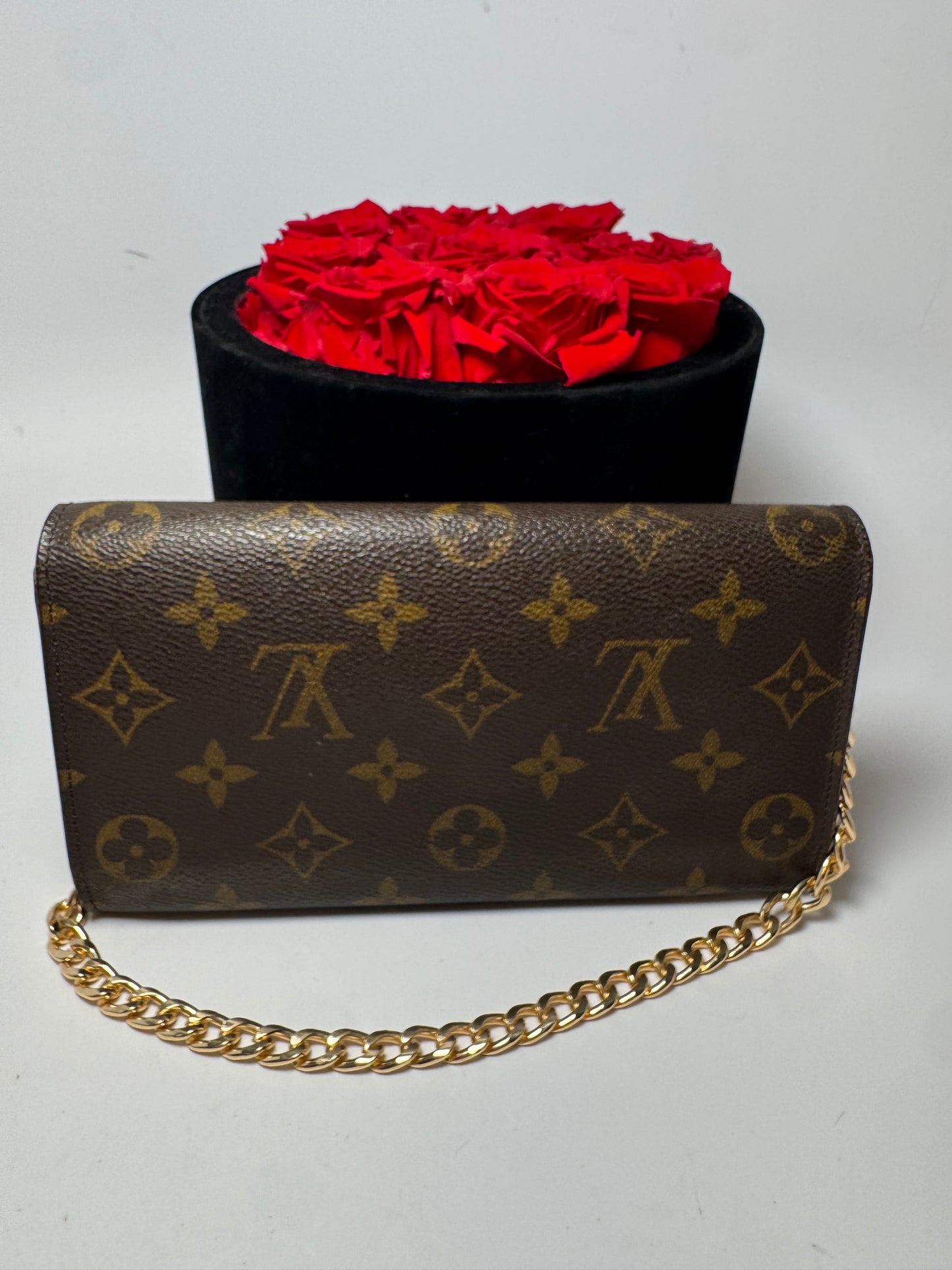 Louis Vuitton Sarah Monogram Wallet on Chain Made in France
