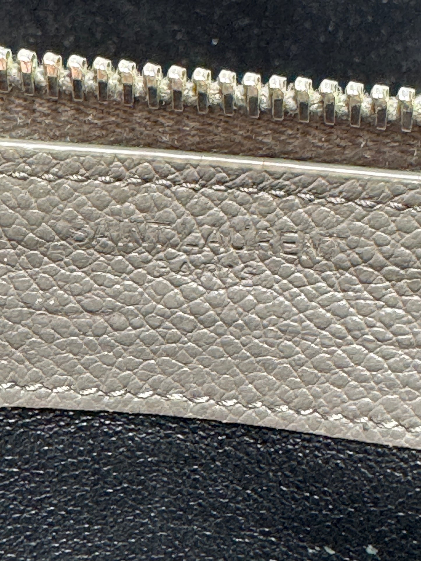 Saint Laurent Grained Calf Skin Rive Gauche Zip Around Wallet