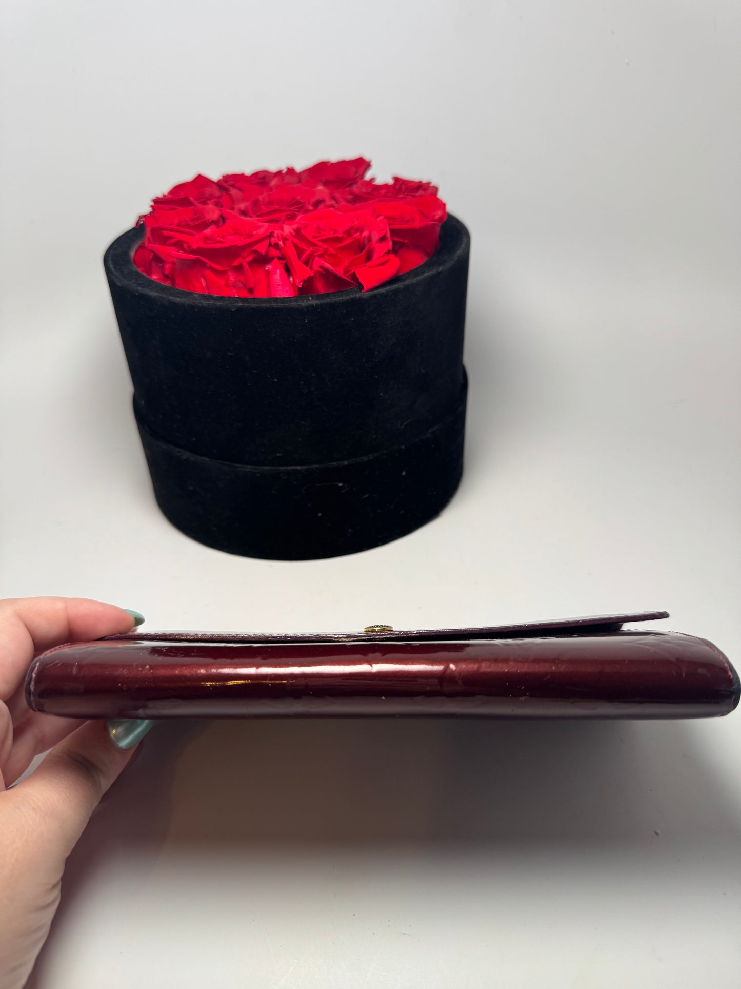 Louis Vuitton Sarah Vernis Leather Burgundy Wallet- Fair Condition