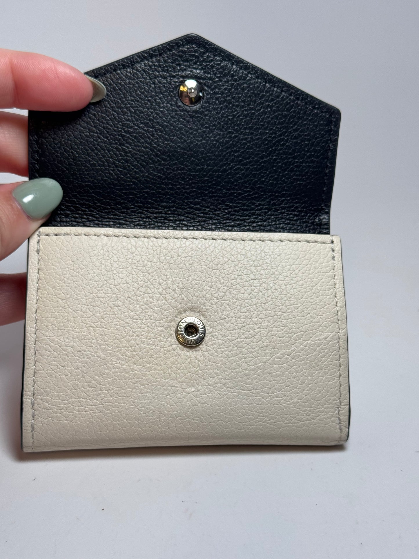 Louis Vuitton Calfskin Lockmini Wallet Rose Ballerine Maito White Black