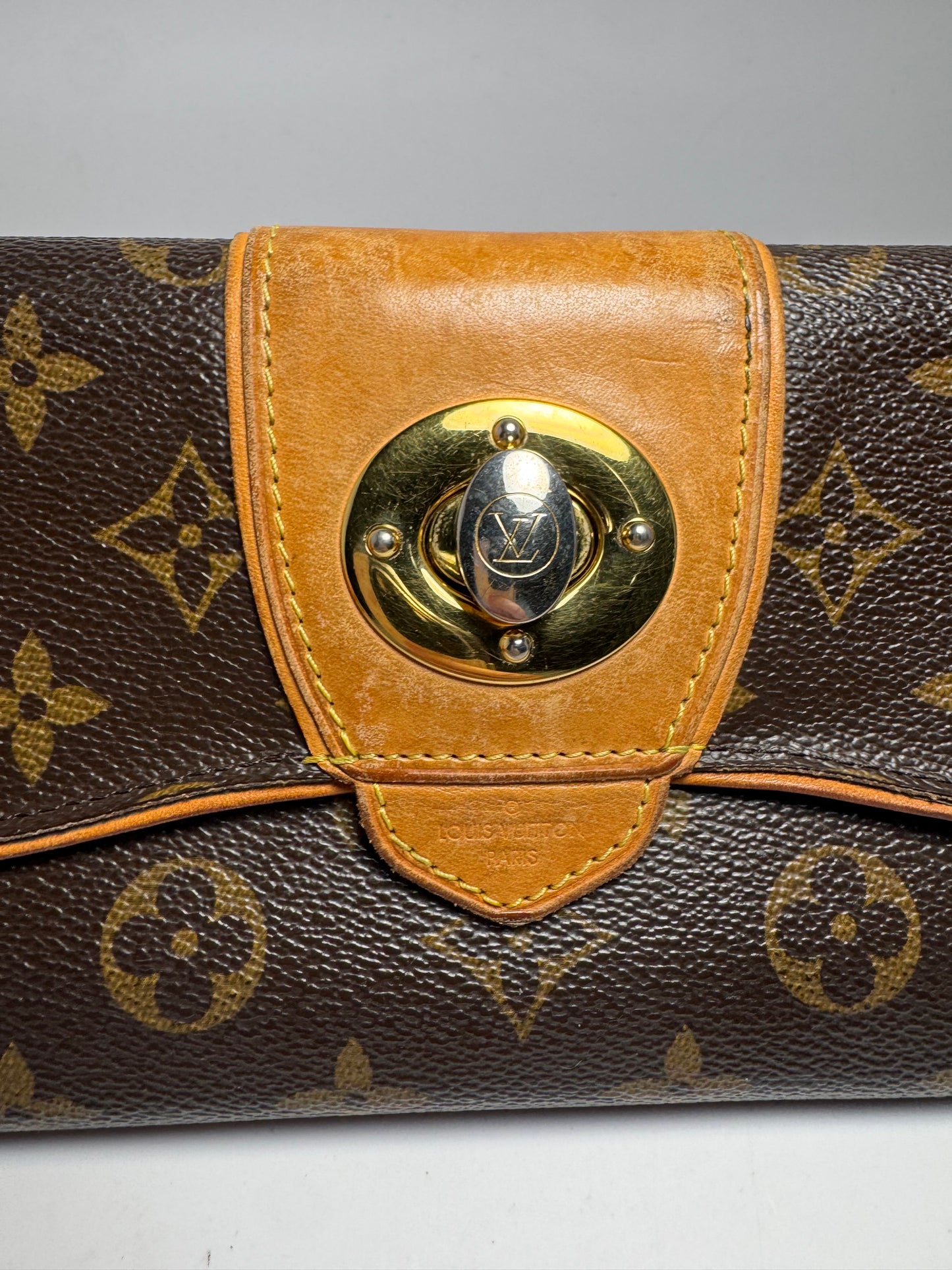 Louis Vuitton Boetie Wallet Monogram & Vachetta Leather Made in Spain 2012