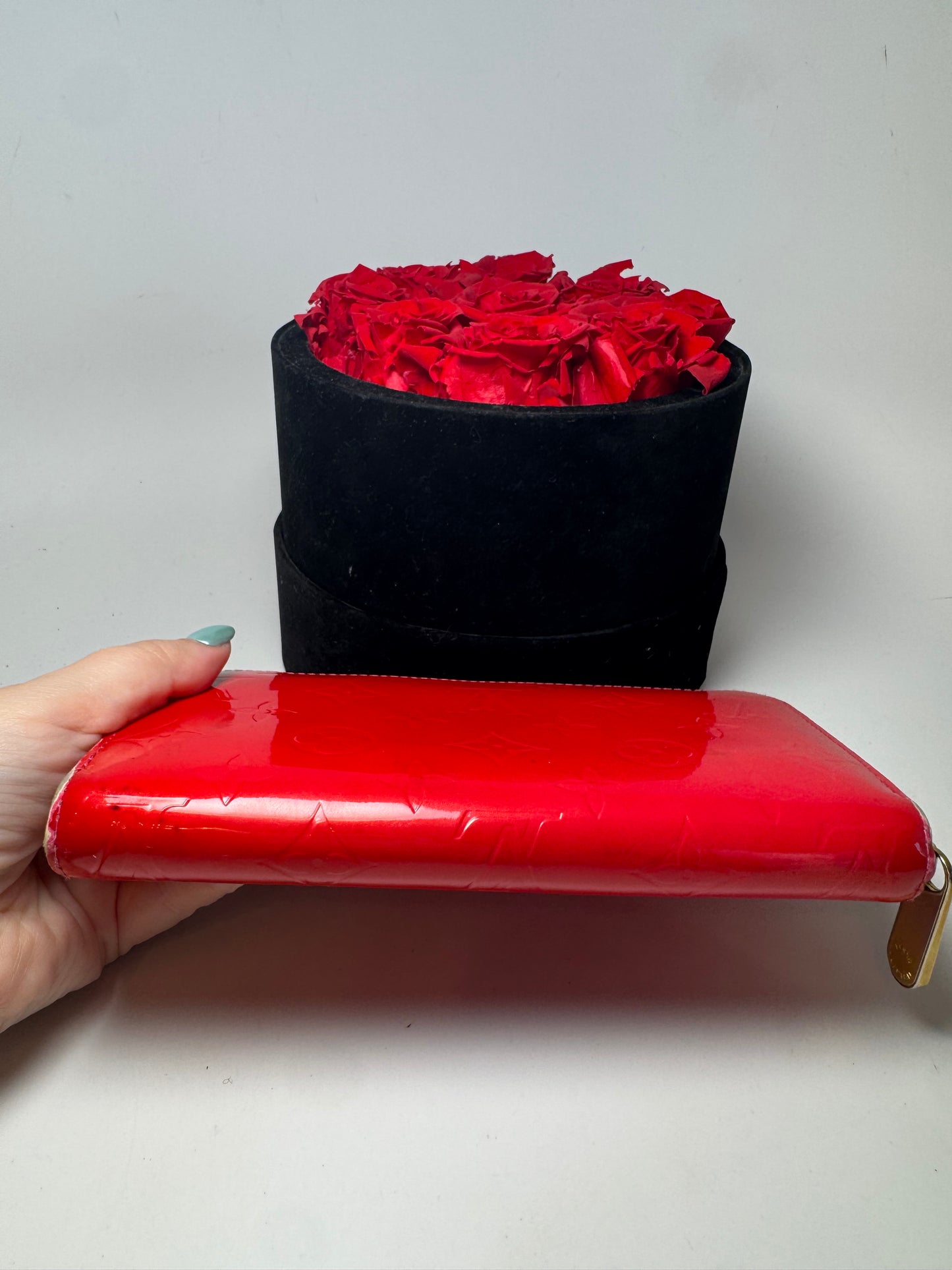 Louis Vuitton Watermelon Vernis Leather Zippy Wallet Monogram
