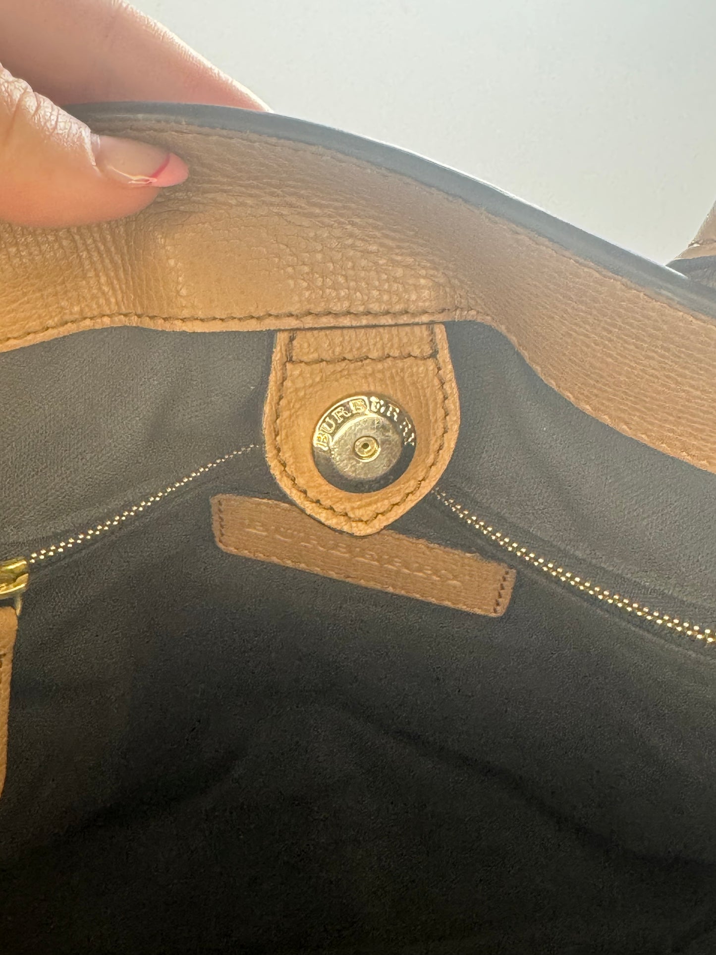 Burberry Banner Medium House Check Tote Bag Beige