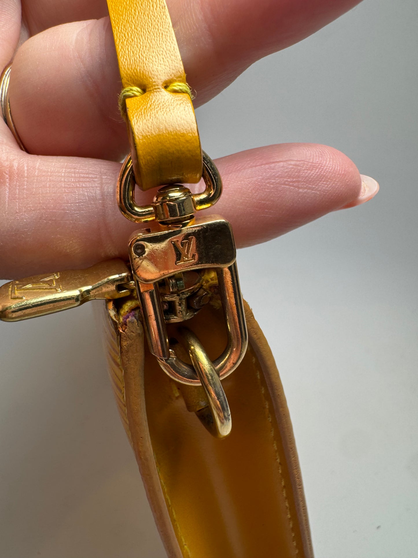 Louis Vuitton Yellow Epi Leather Pochette