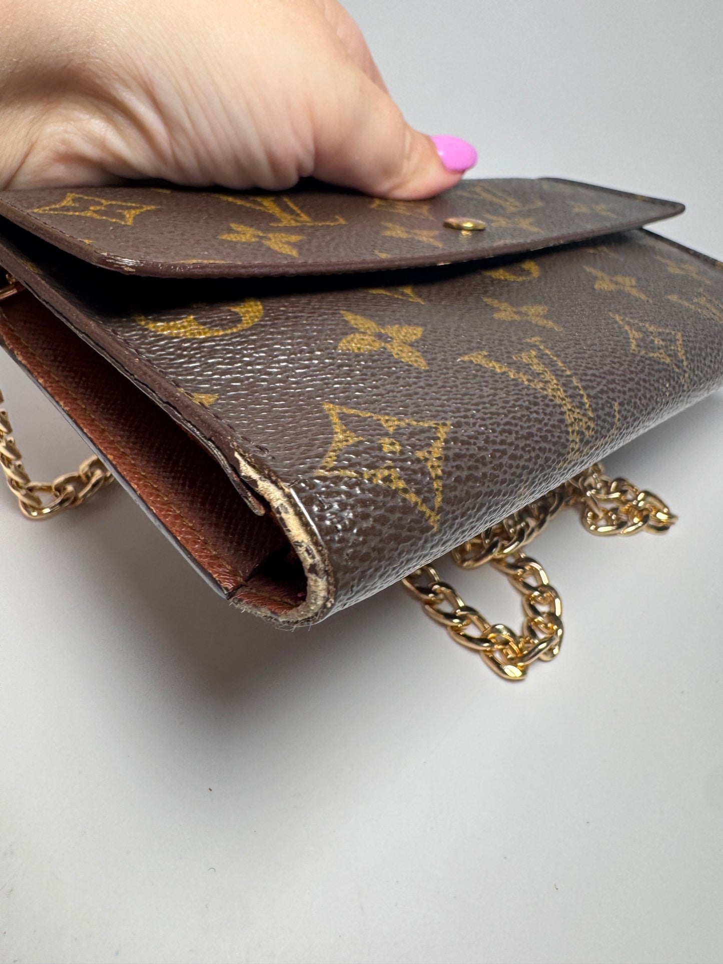 Louis Vuitton Monogram Sarah Wallet March 2000 in France- Fair condition