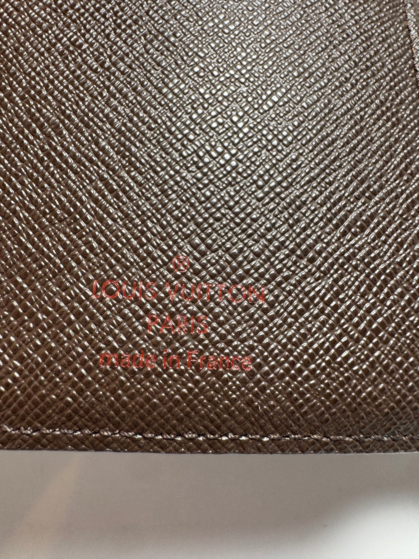 Louis Vuitton Damier Ebene Porte Tresor International W/Kiss Lock