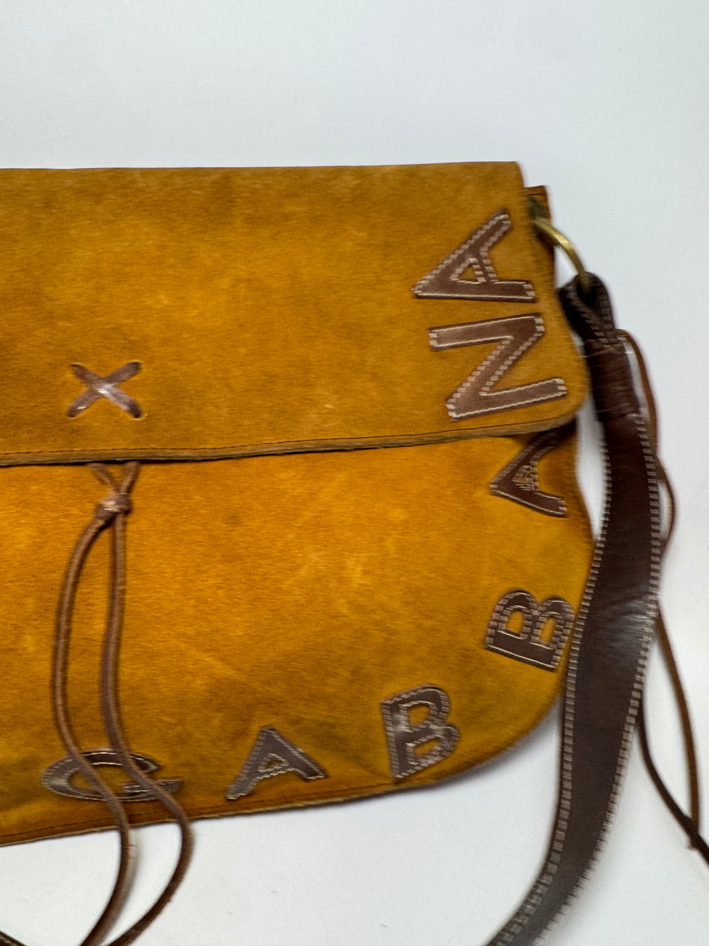 Dolce & Gabbana Suede Tassel Leather Shoulder Bag