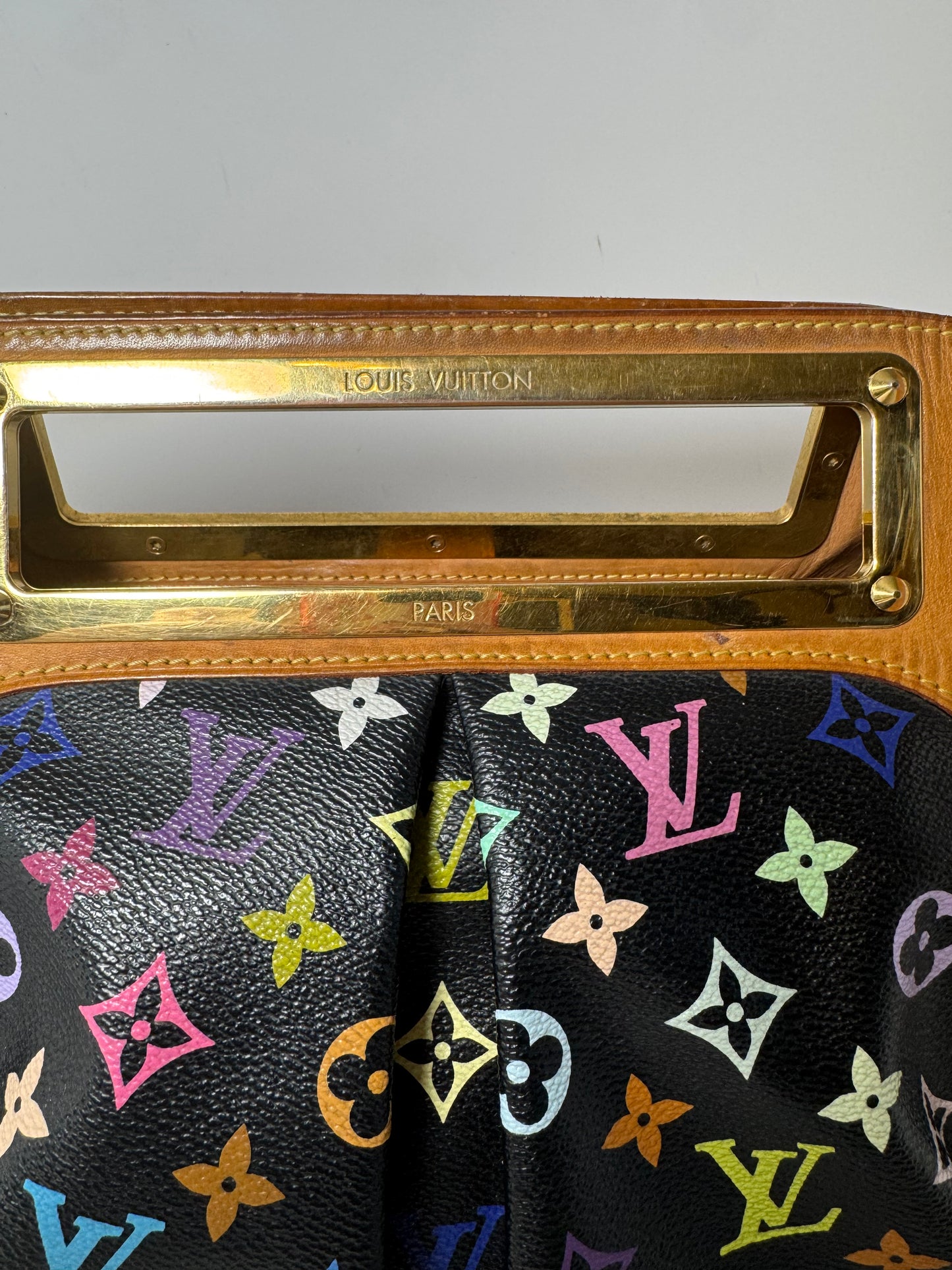Louis Vuitton Black Multicolor Judy GM Shoulder Bag