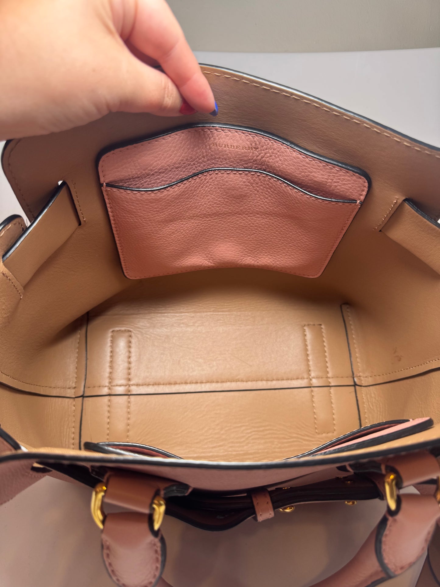 Pink Burberry Belt Bag Leather Satchel/Shoulder Bag