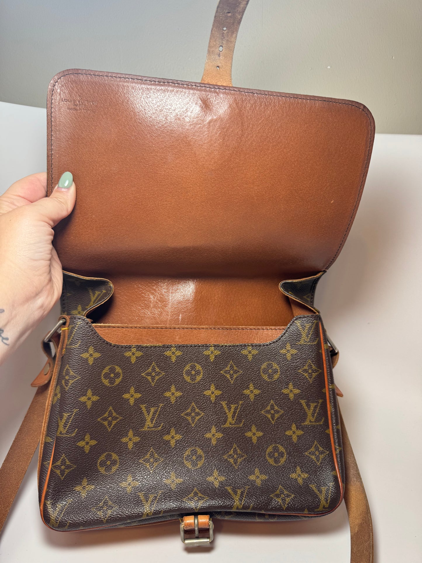 Louis Vuitton Cartouchière GM Monogram Crossbody/Shoulder Bag- Pre Date Code