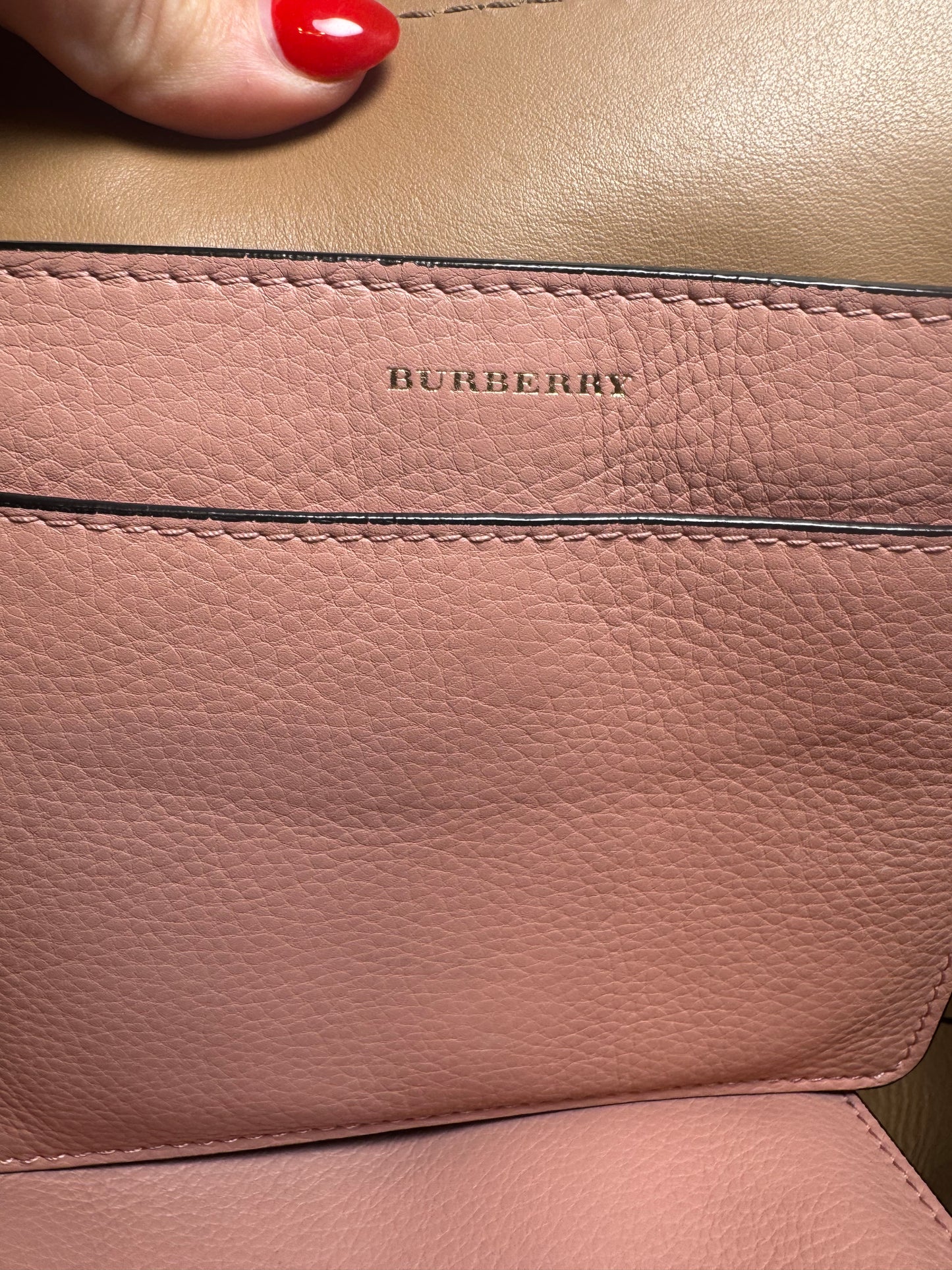 Pink Burberry Belt Bag Leather Satchel/Shoulder Bag