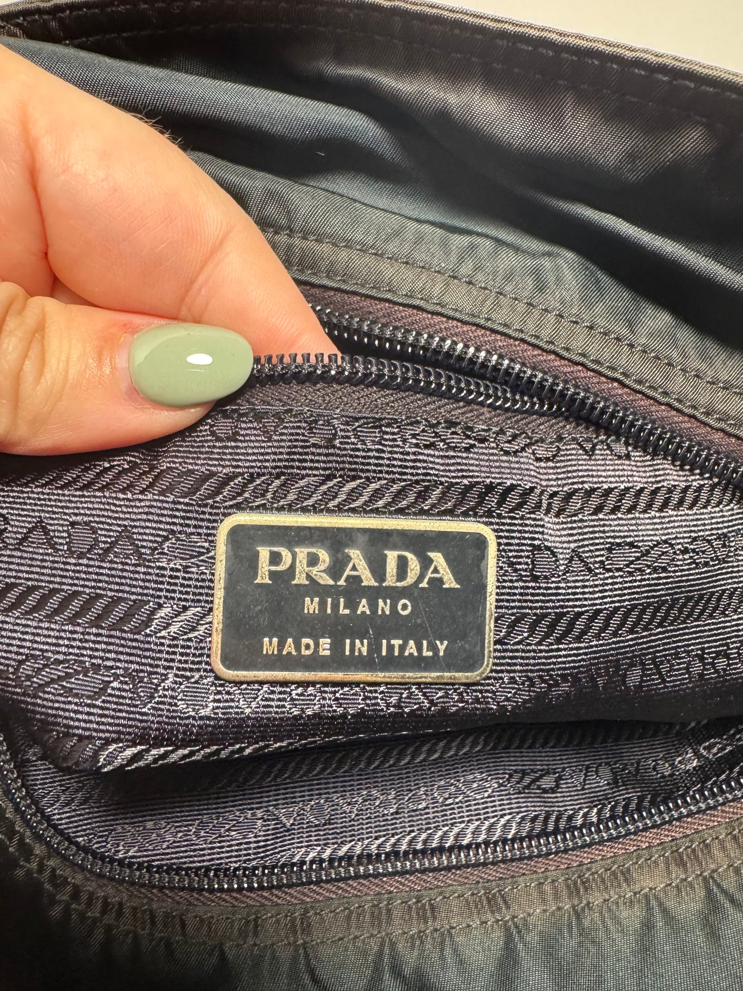 Prada Tessuto Nylon Tote – Vintage Navy Blue Designer Bag