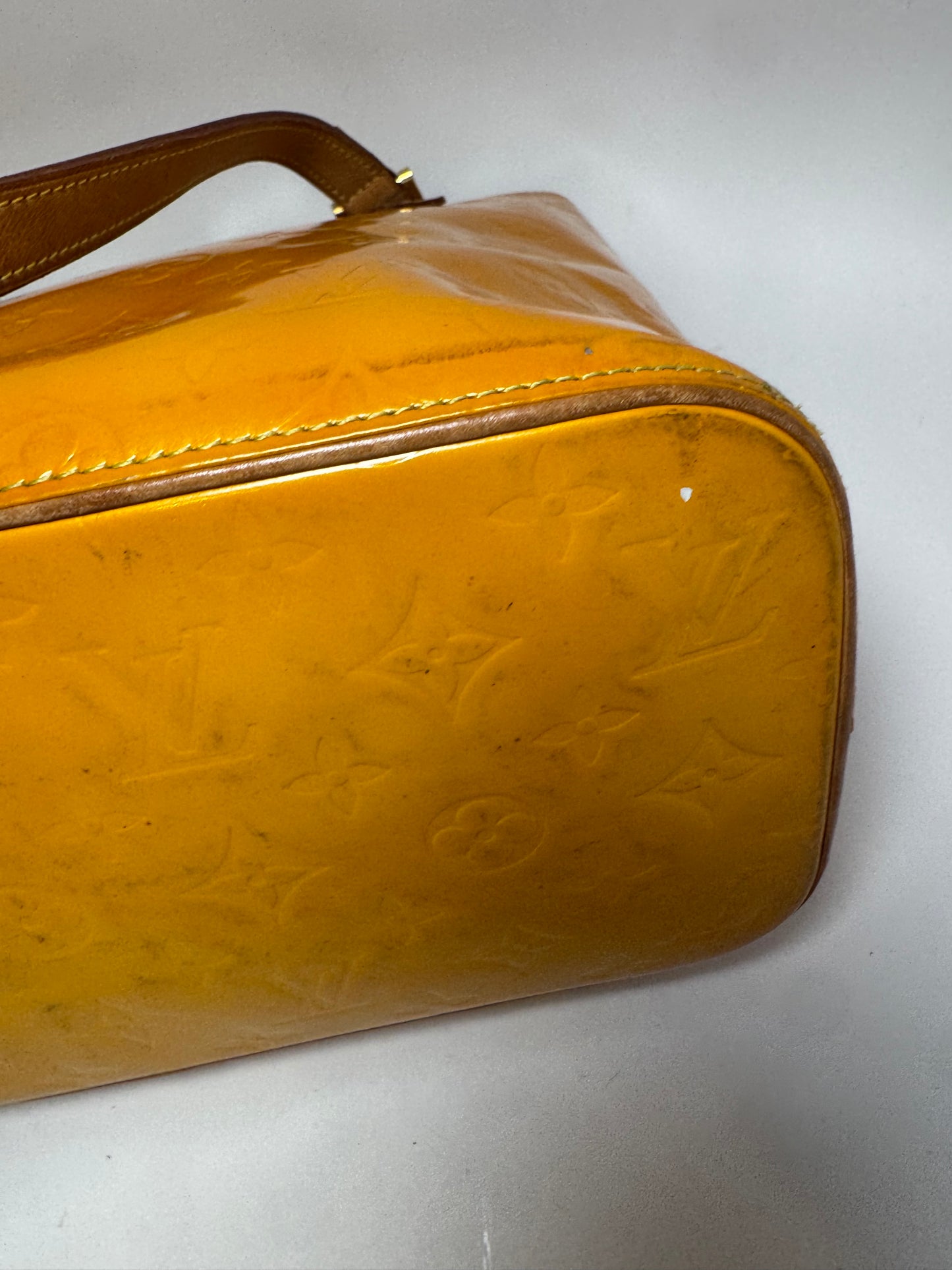 Louis Vuitton Sunset Orange Vernis Monogram Houston Tote
