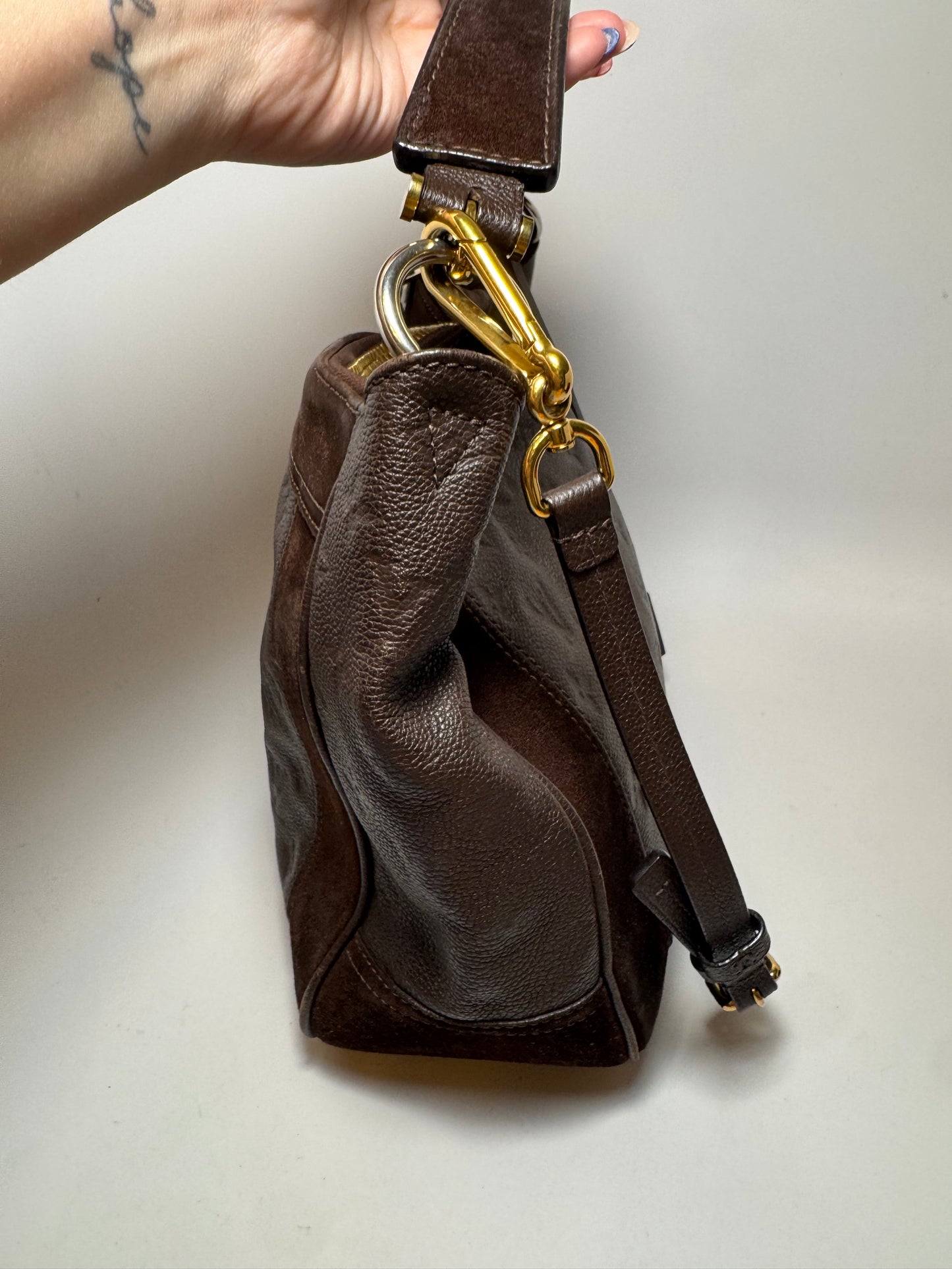 Louis Vuitton Audacieuse PM Chocolat Monogram Empreinte Leather Bag