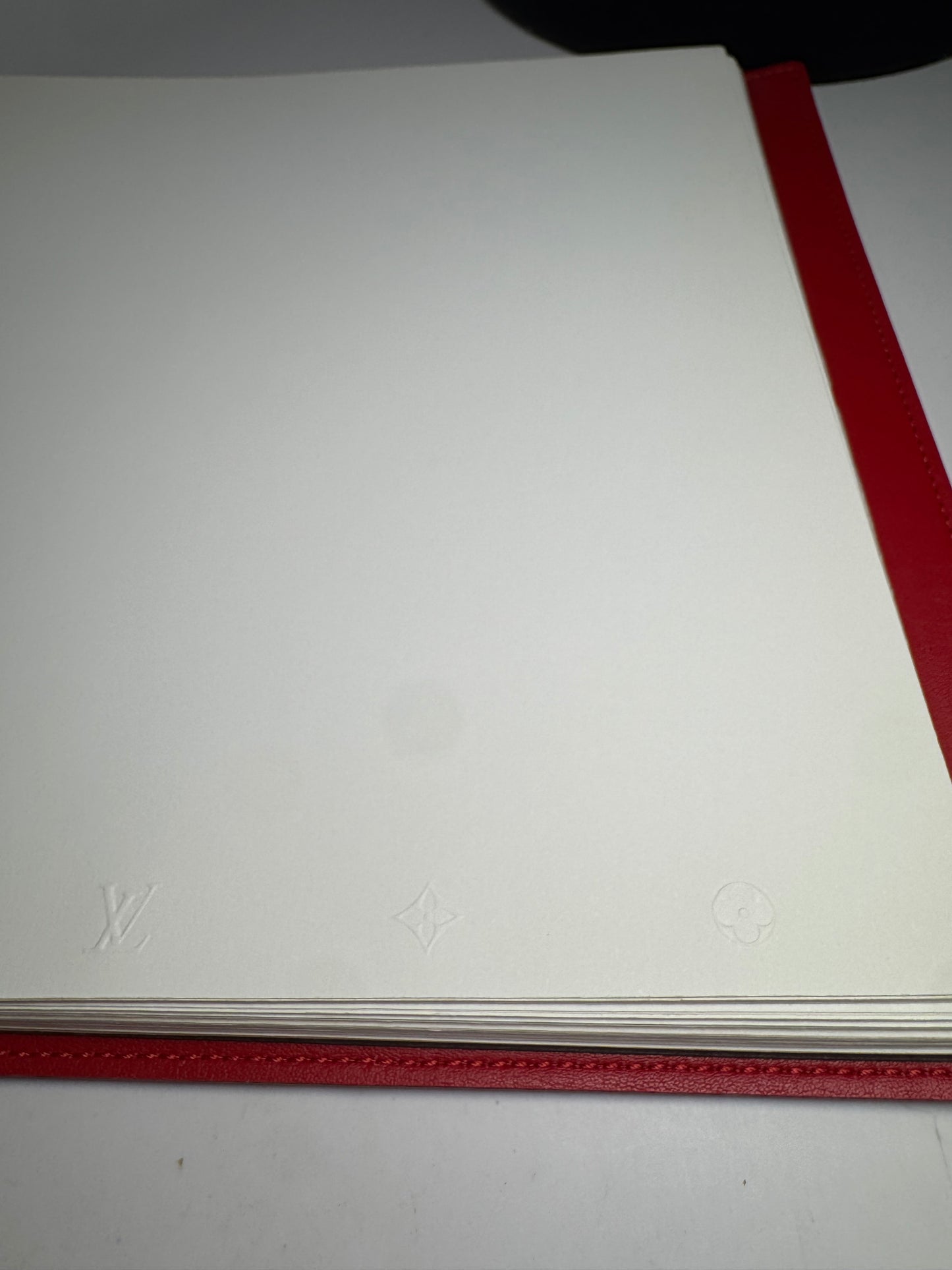 Louis Vuitton Red Monogram Patent Leather Vernis Sketchbook/Notebook with monogram pages