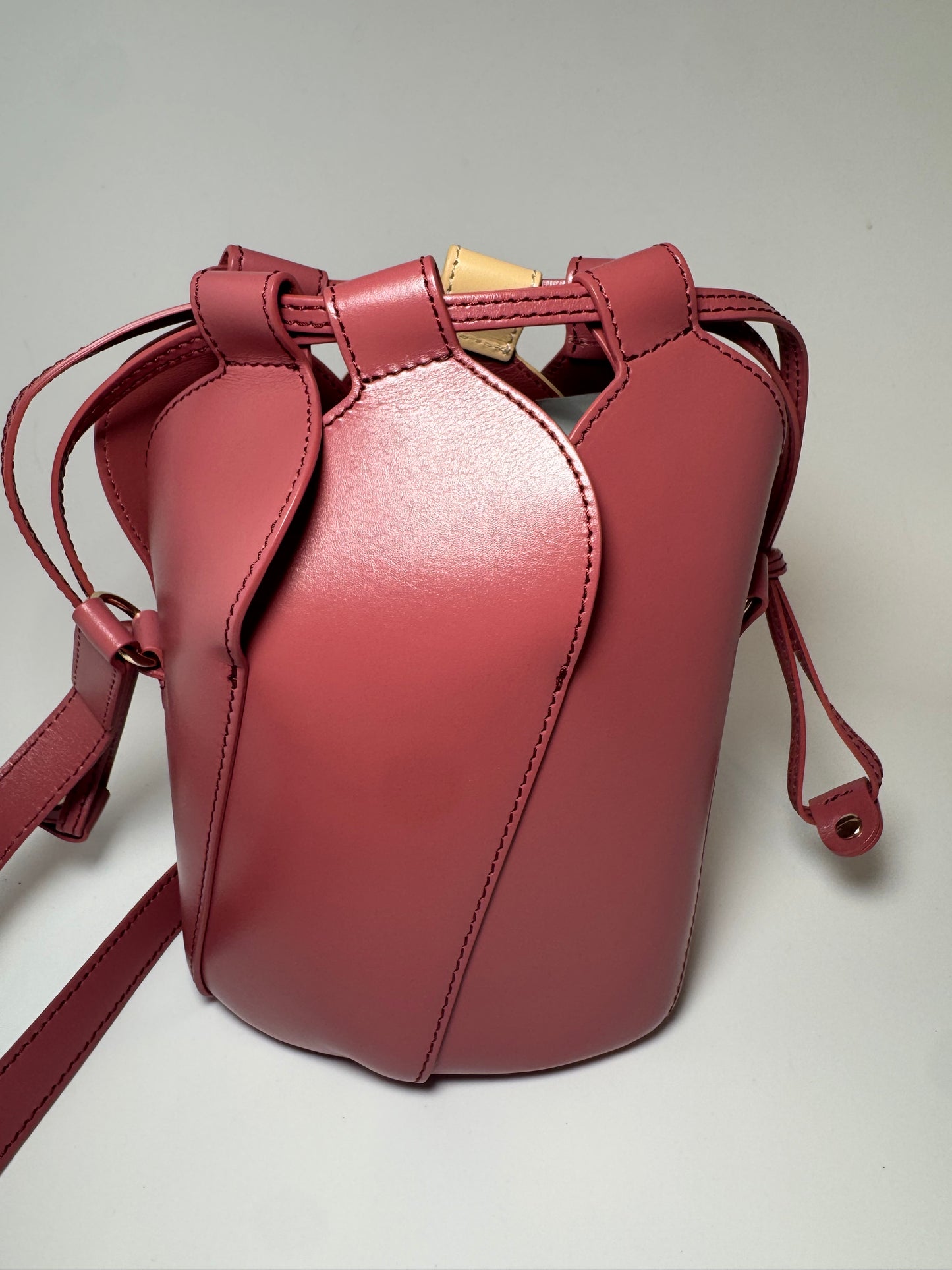 Chloé Tulip Mini Bucket Bag Pink (Faded Rose) & Cream Leather Luxury Bag