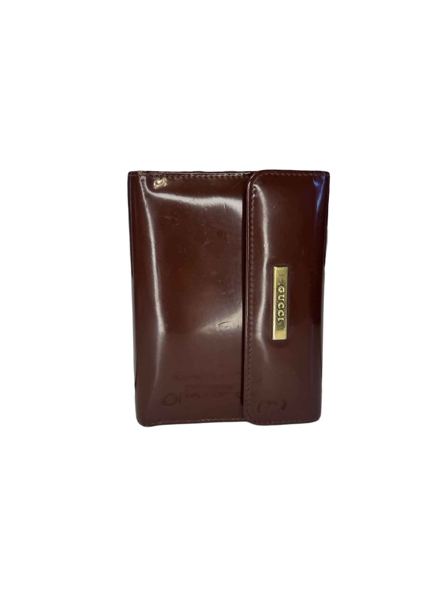 Gucci Mini Agenda Planner/Wallet GUC Red Burgundy Leather Vintage Designer