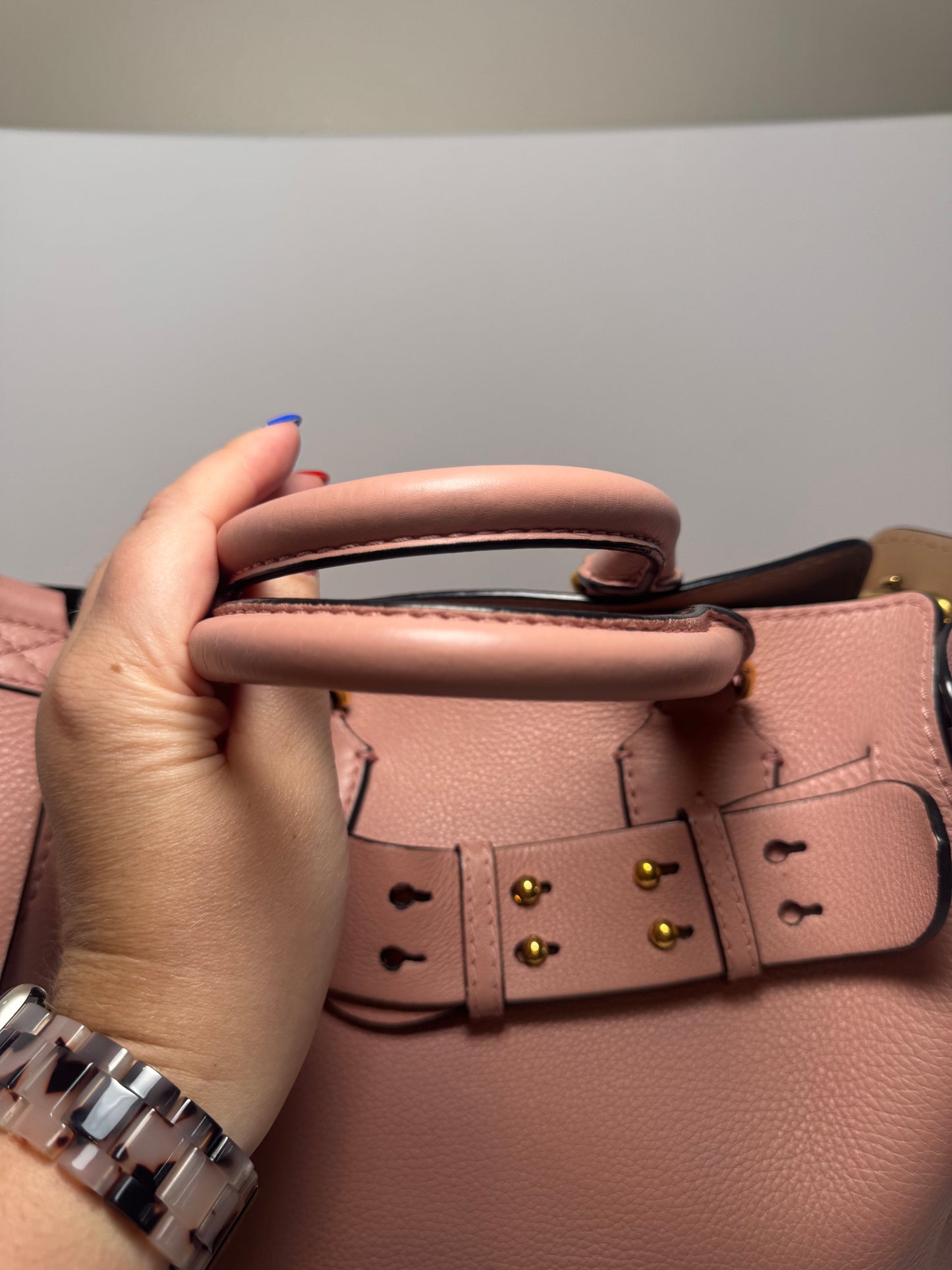 Pink Burberry Belt Bag Leather Satchel/Shoulder Bag