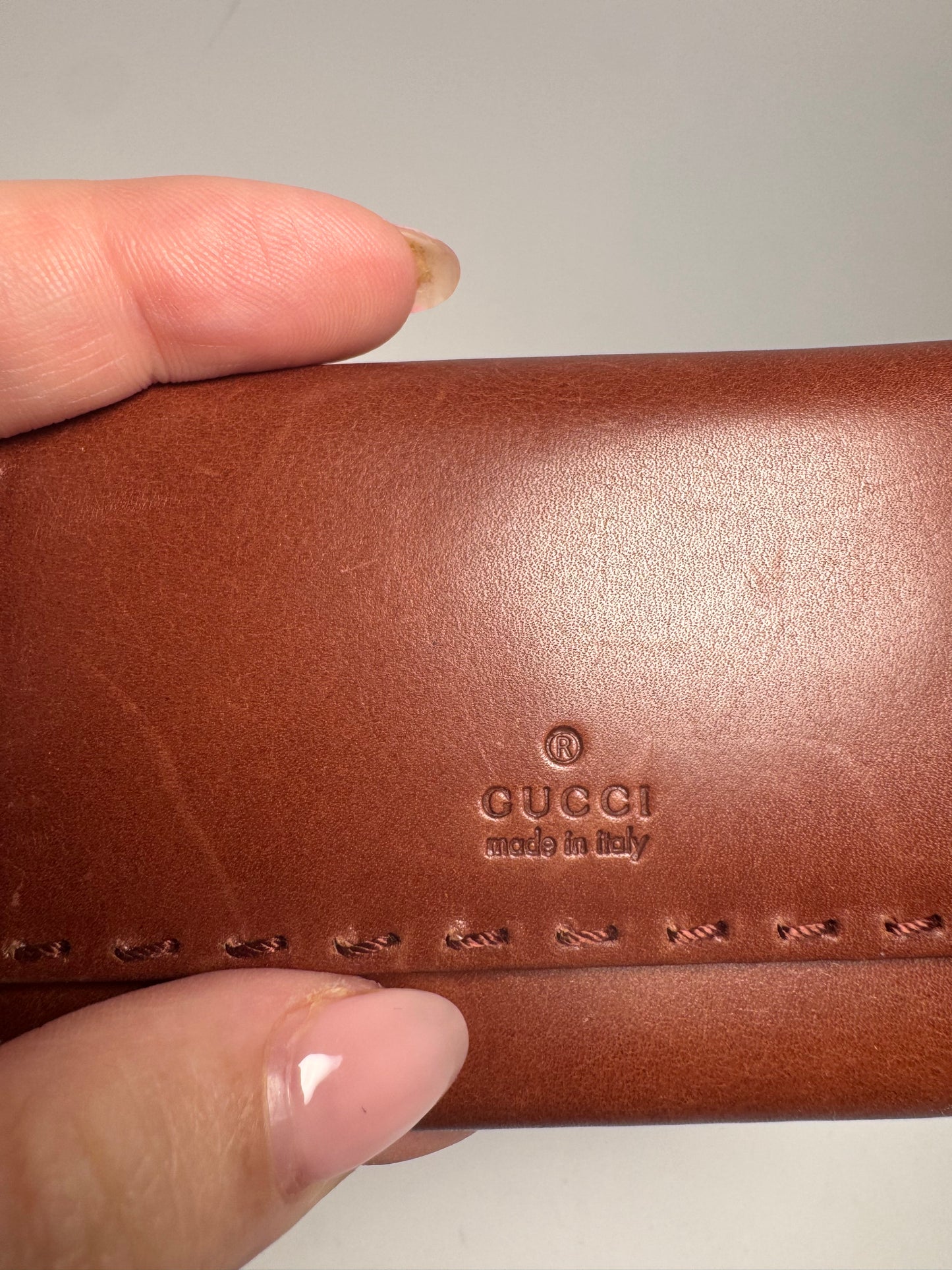 Gucci Brown Leather Western 6 Key Case/Key Holder