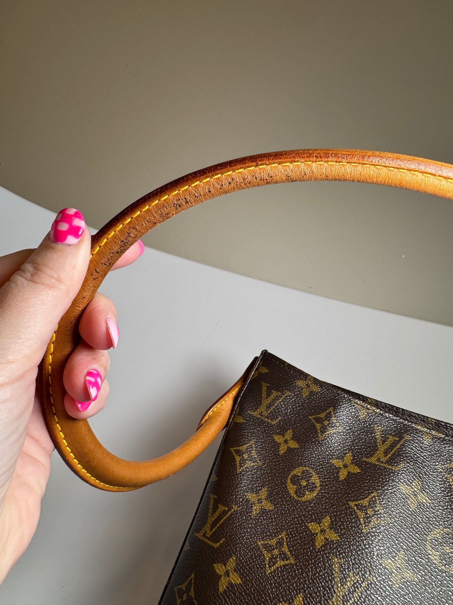 Louis Vuitton Looping GM Monogram Shoulder Bag Vintage Made in France