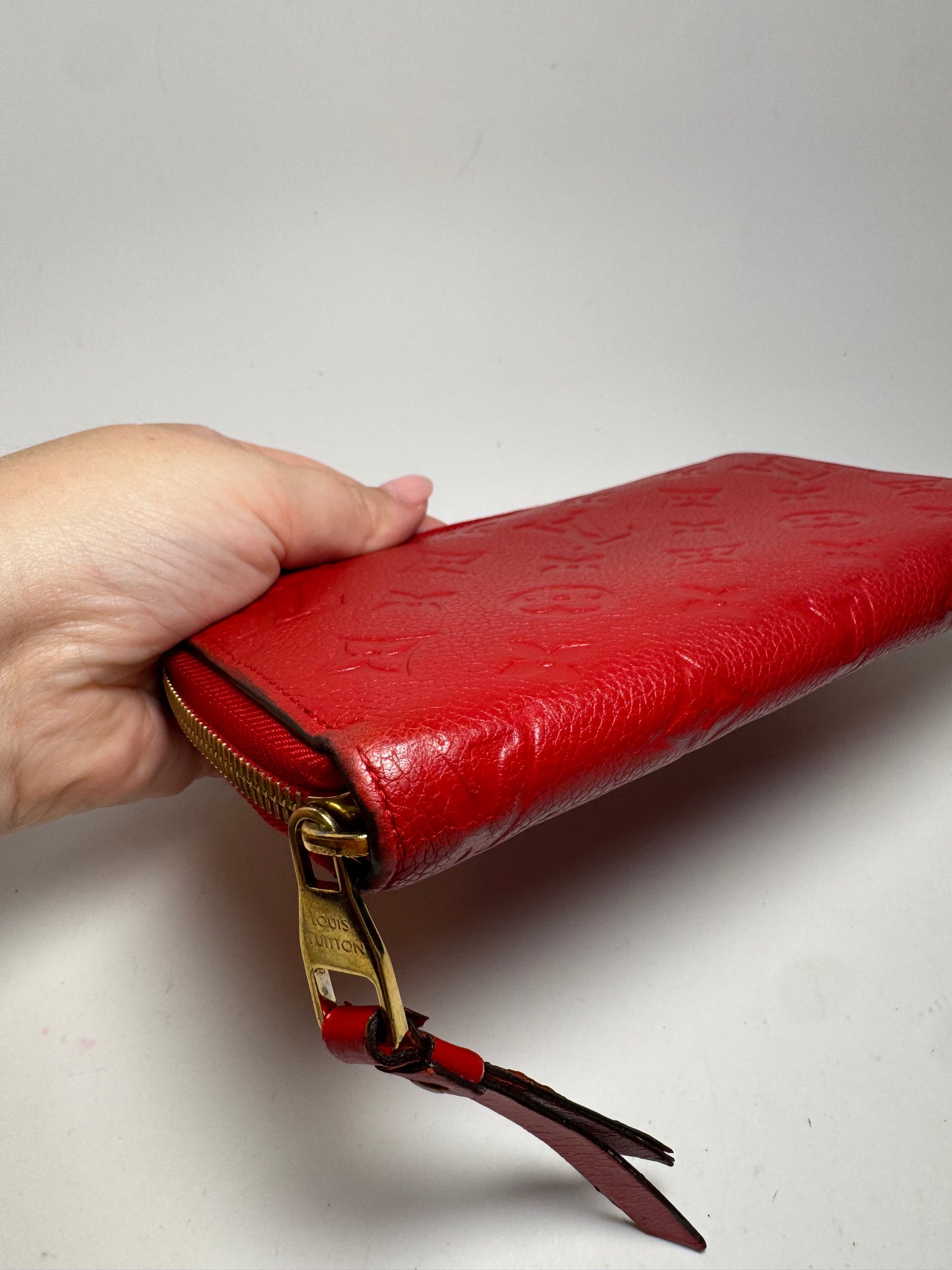 Louis Vuitton Empriente Zippy Wallet Cherry Red Leather