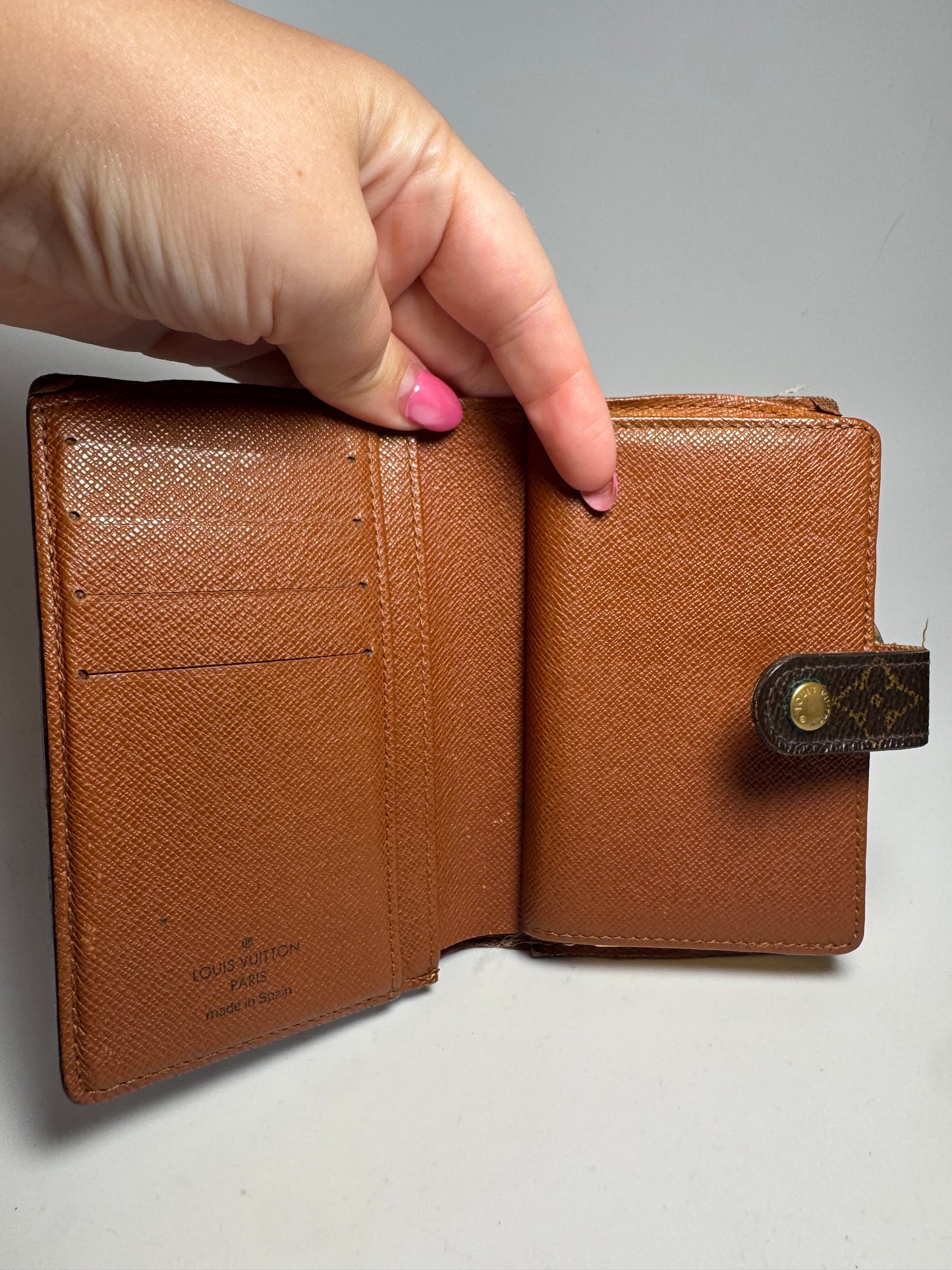 Louis Vuitton Monogram Kiss Lock Wallet French Purse