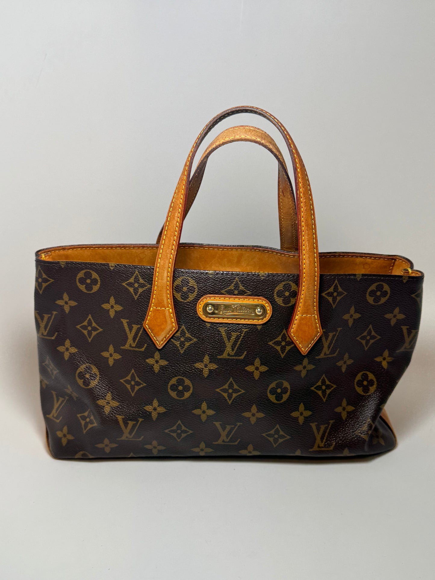 Louis Vuitton Wilshire PM Monogram Bag East West Tote Made in Spain
