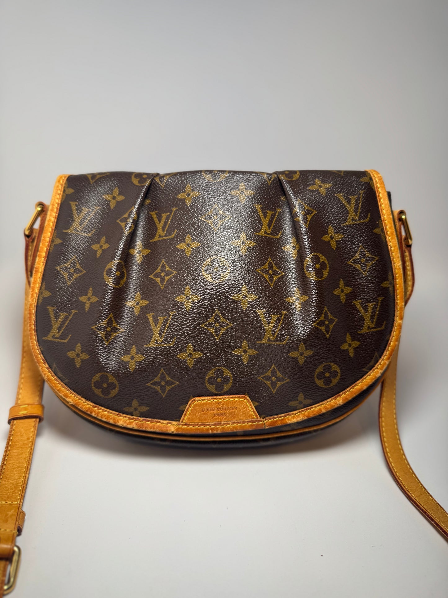 Louis Vuitton Menilmontant PM Monogram Pleated Crossbody