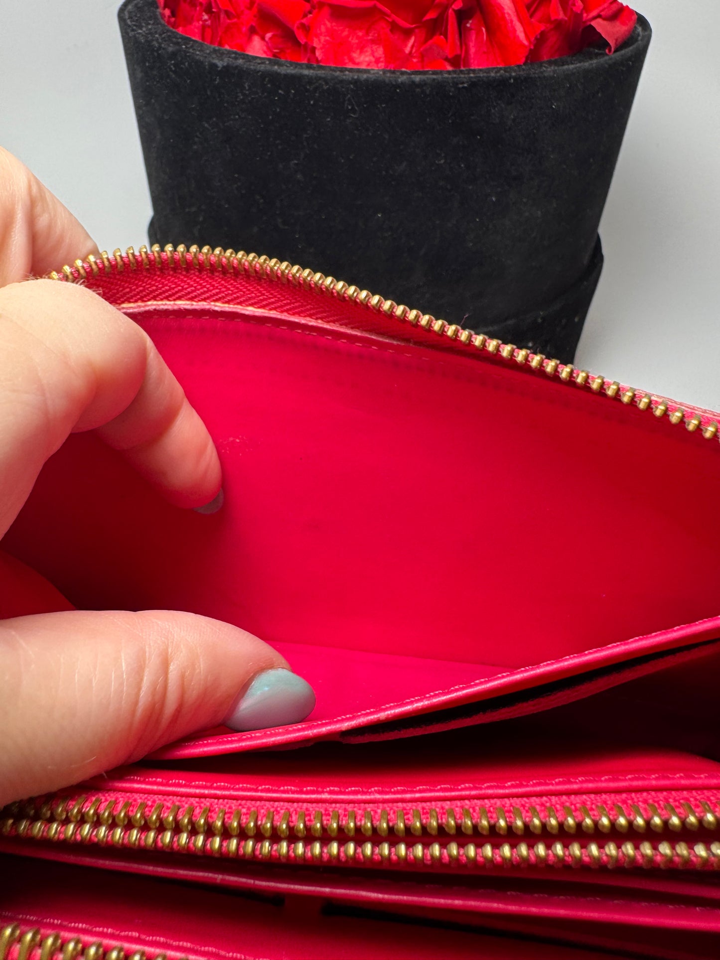 Louis Vuitton Watermelon Vernis Leather Zippy Wallet Monogram