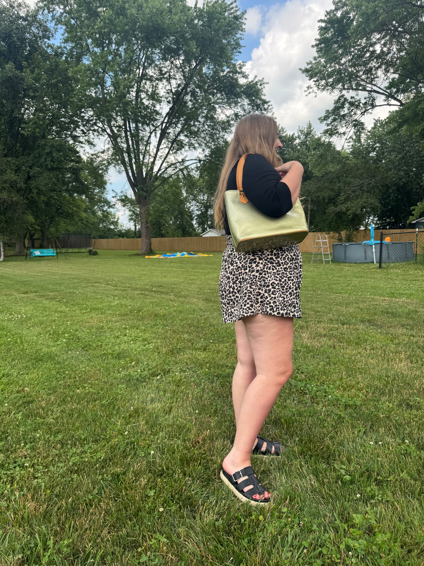 Louis Vuitton Houston Vernis Tote in Green