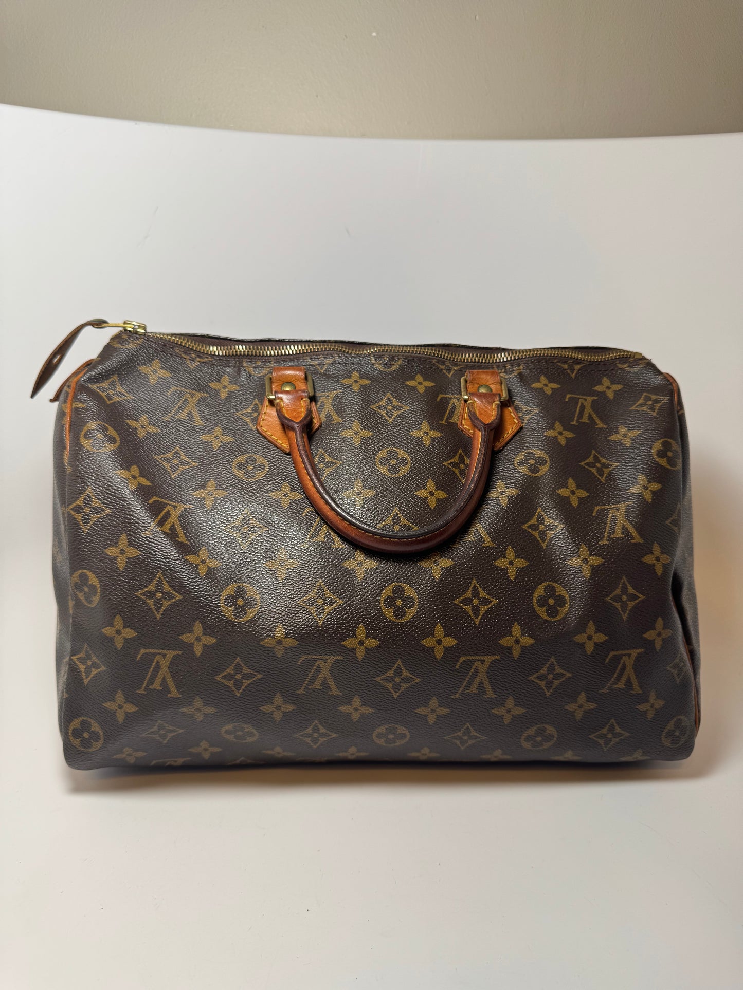 Louis Vuitton Speedy 35 Monogram Satchel Vintage Made in France