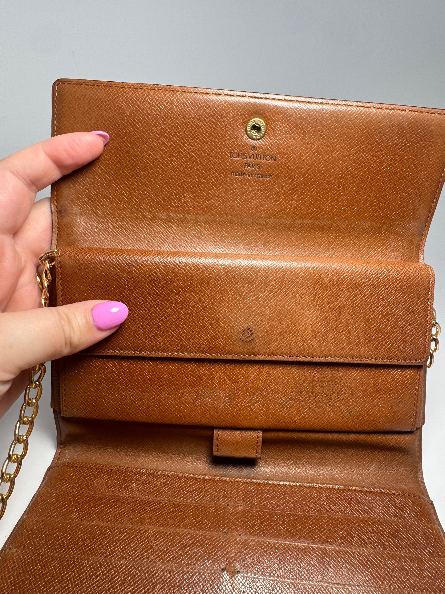 Louis Vuitton Sarah Monogram Wallet on Chain- Vintage 1994 March in France