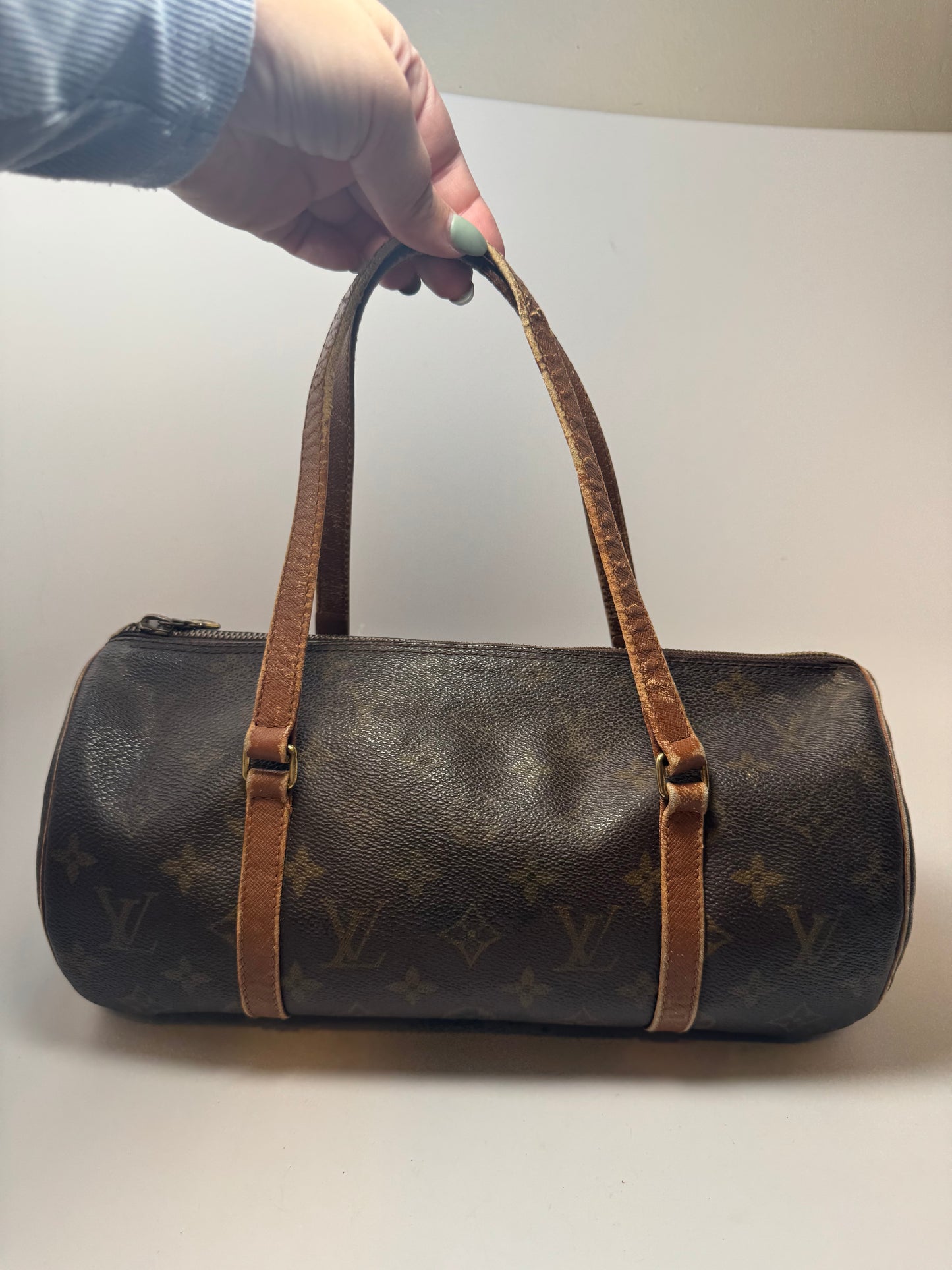 Louis Vuitton Papillon 30 Monogram Satchel/Barrel Bag Vintage France June 1994